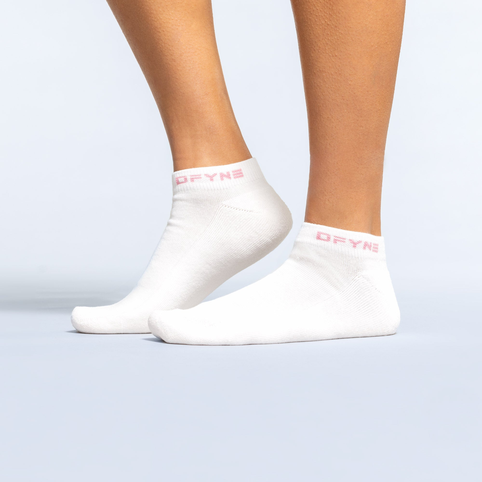 Meias DFYNE Revive Ankle Feminino Branco Luz Rosa Rosa | EJYTKB867