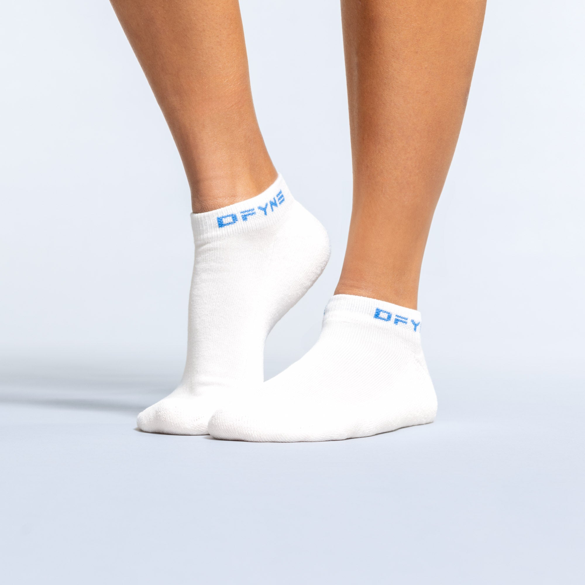 Meias DFYNE Revive Ankle Feminino Branco Azuis | AWECXK470