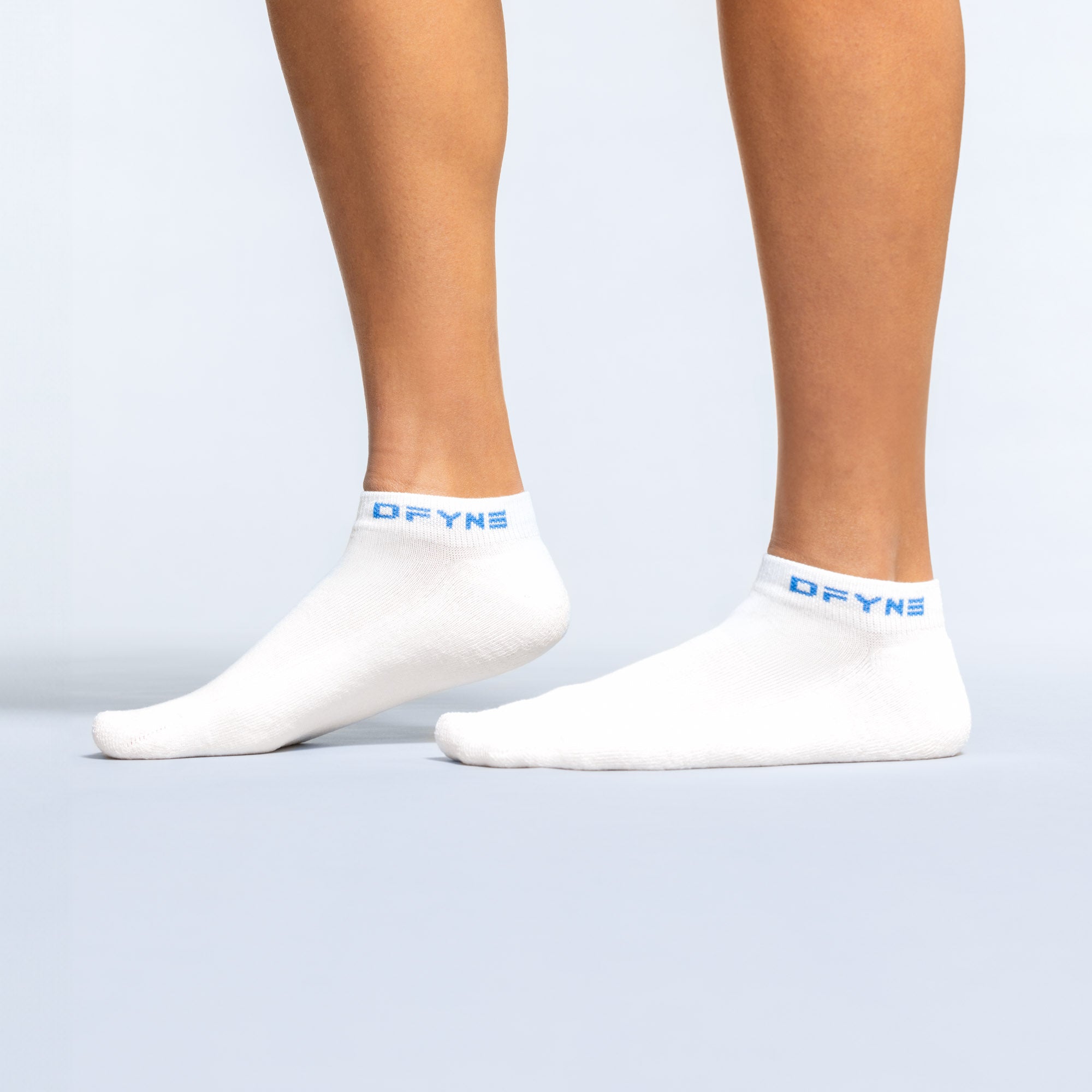 Meias DFYNE Revive Ankle Feminino Branco Azuis | AWECXK470