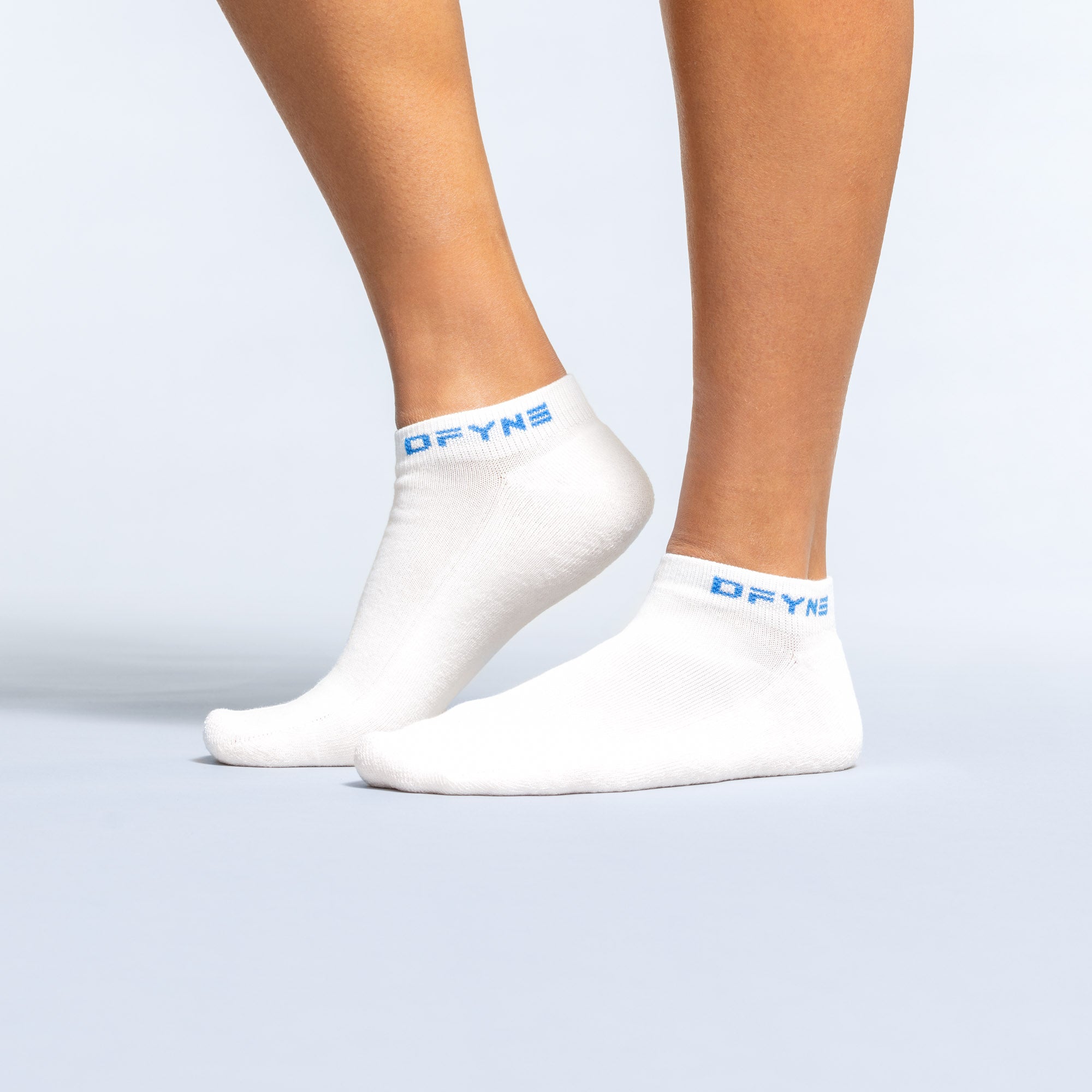 Meias DFYNE Revive Ankle Feminino Branco Azuis | AWECXK470