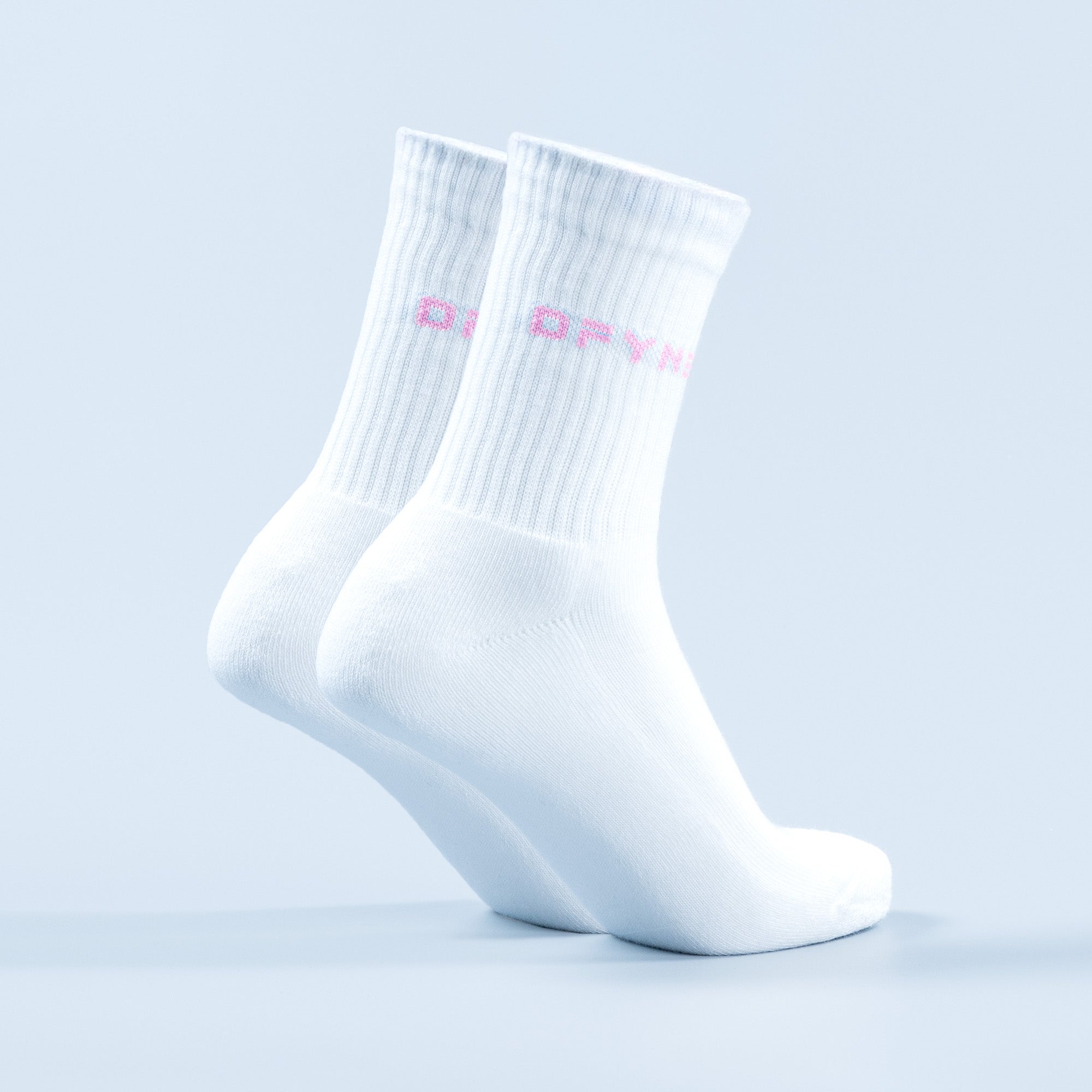 Meias DFYNE Revive Crew Feminino Branco Luz Rosa Rosa | RLVCUY890