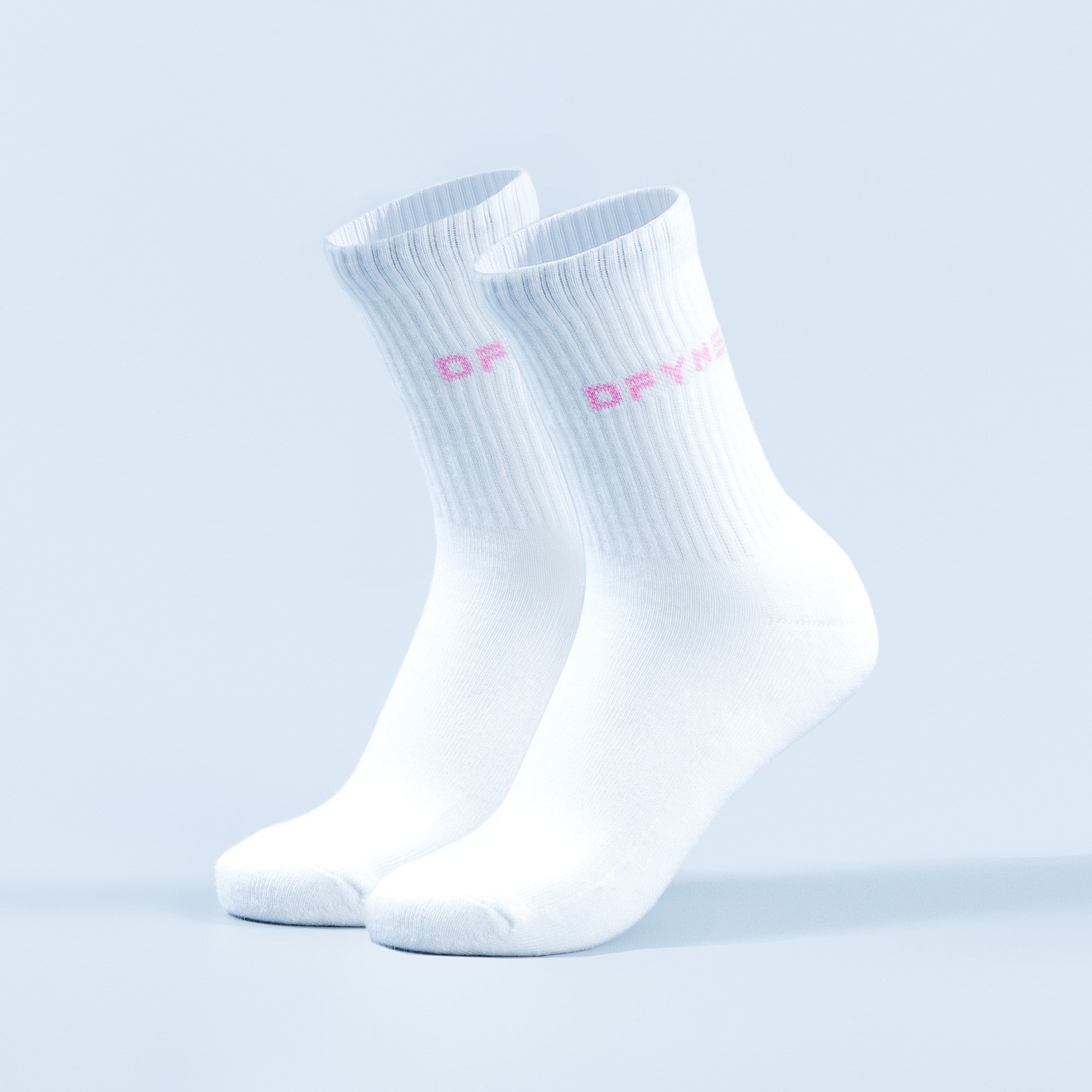 Meias DFYNE Revive Crew Feminino Branco Luz Rosa Rosa | RLVCUY890