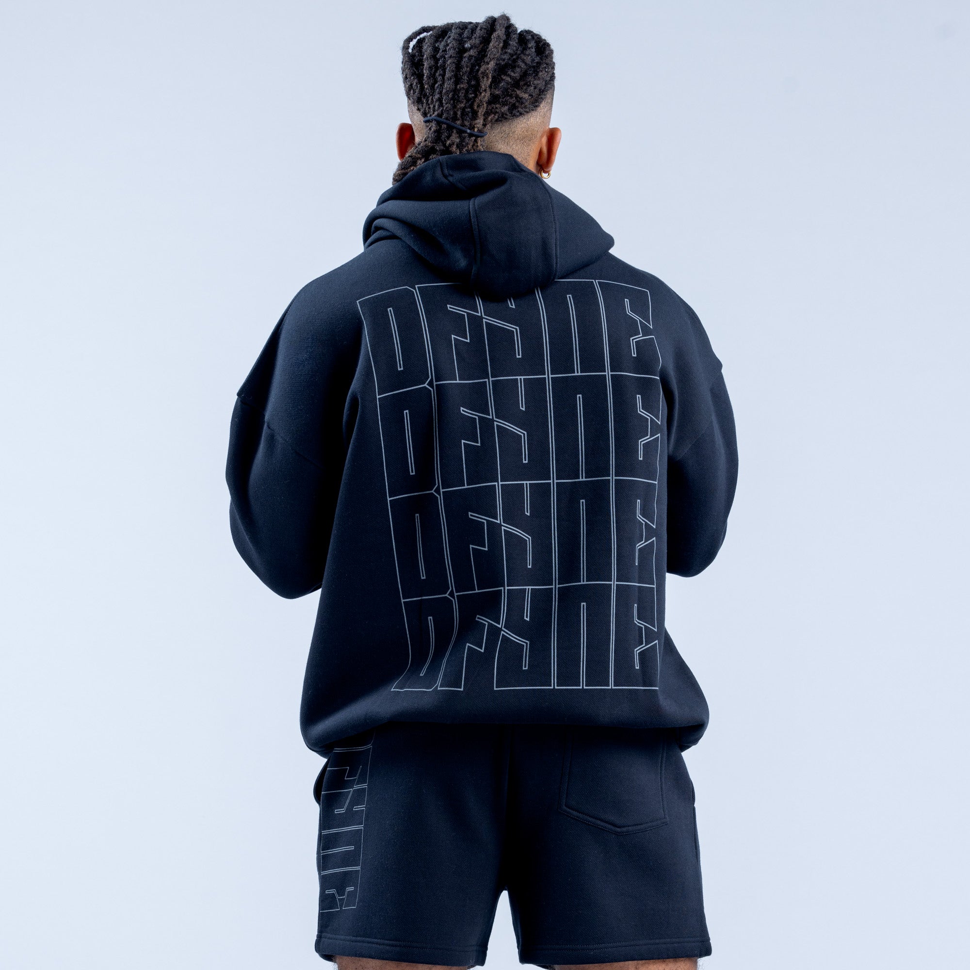 Moletom com Capuz DFYNE Recharge Graphic Masculino Pretas | TAMNOY374
