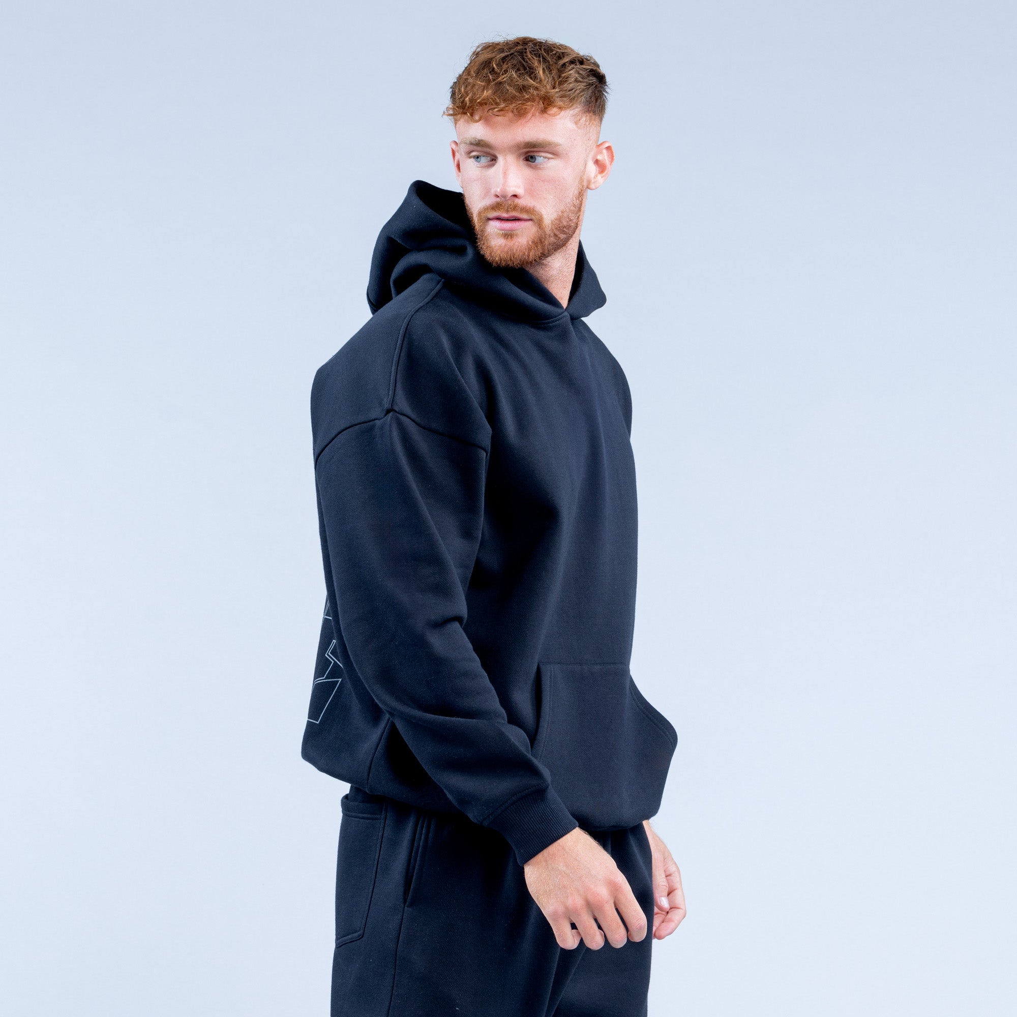 Moletom com Capuz DFYNE Recharge Graphic Masculino Pretas | TAMNOY374