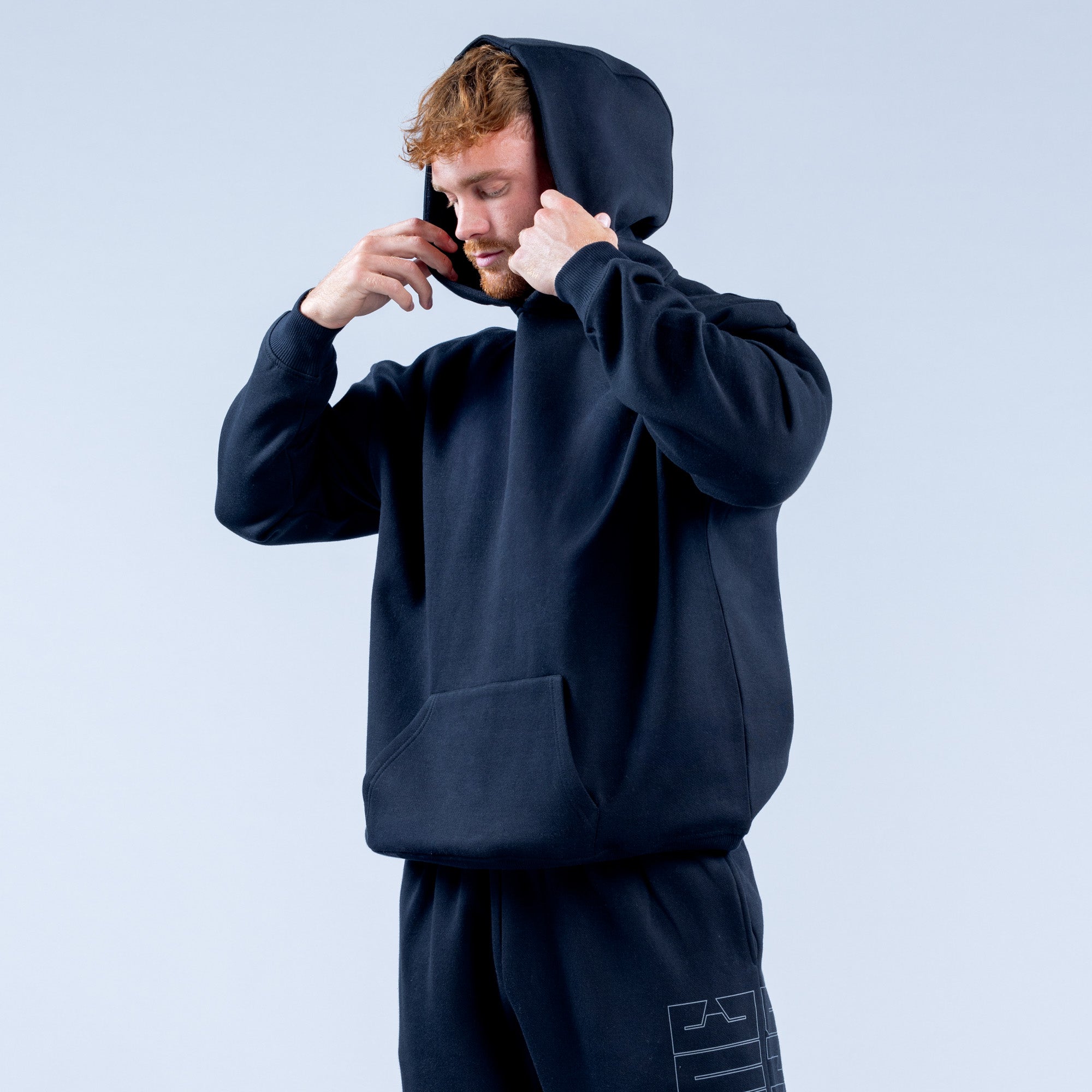 Moletom com Capuz DFYNE Recharge Graphic Masculino Pretas | TAMNOY374