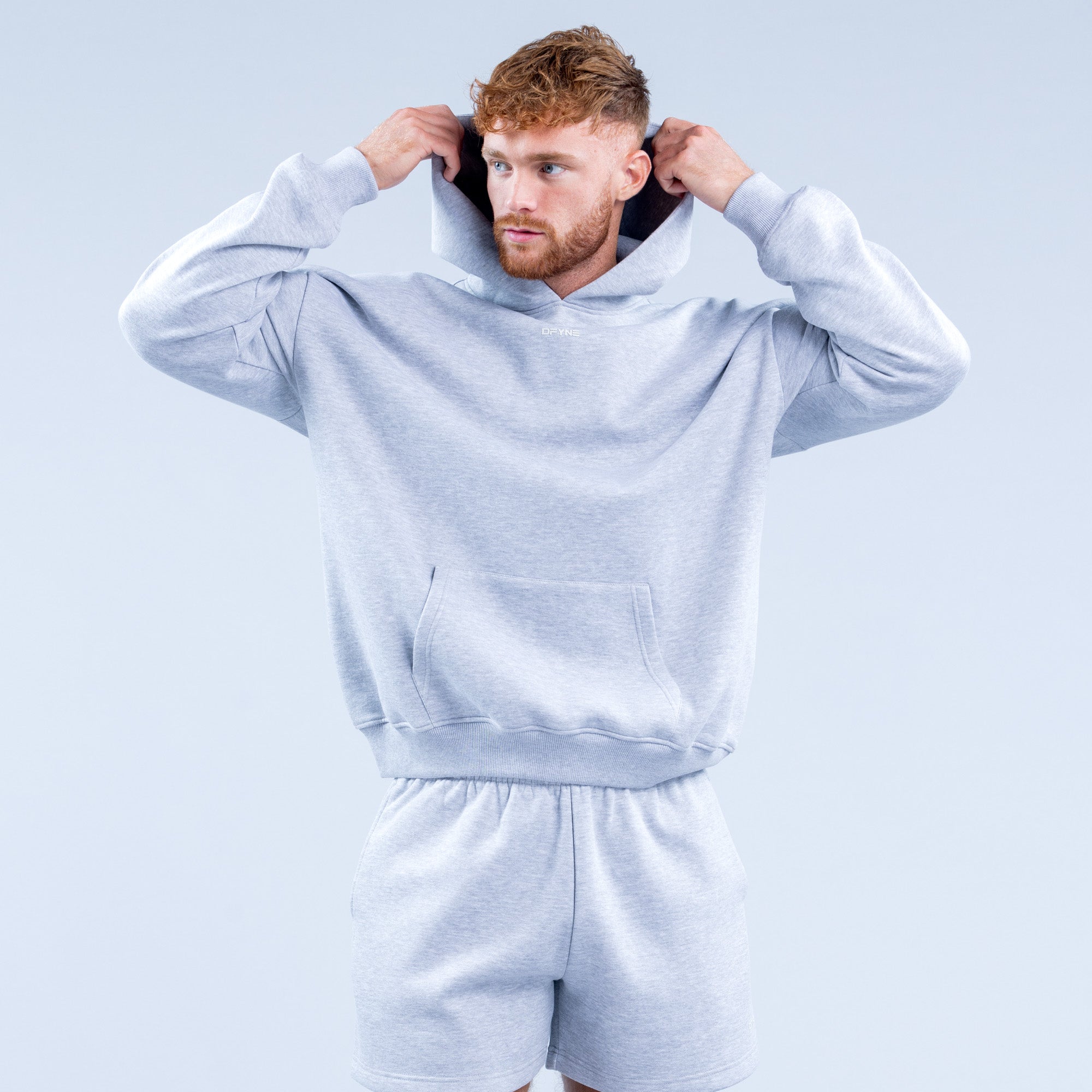 Moletom com Capuz DFYNE Recharge Masculino Cinzentas | XFKSIB635