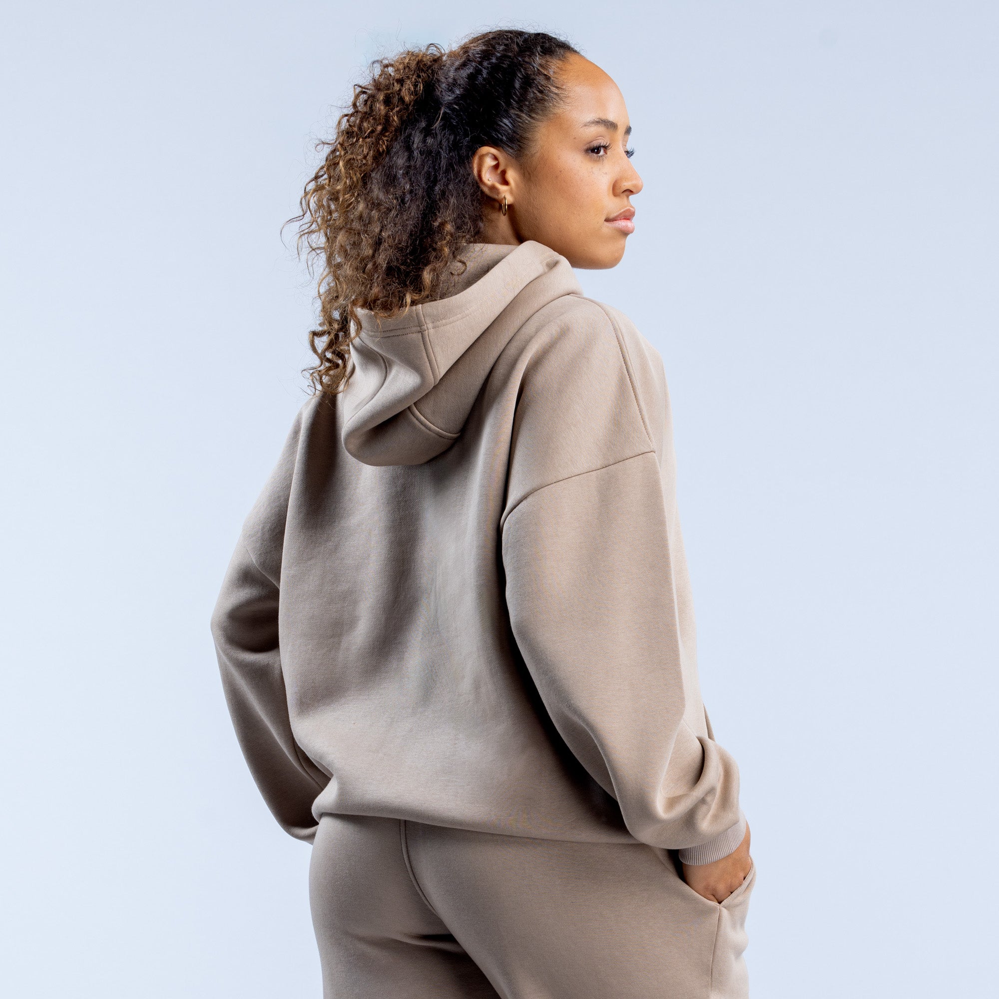 Moletom com Capuz DFYNE Revive Heavy Weight Feminino Bege | HRMUKF429