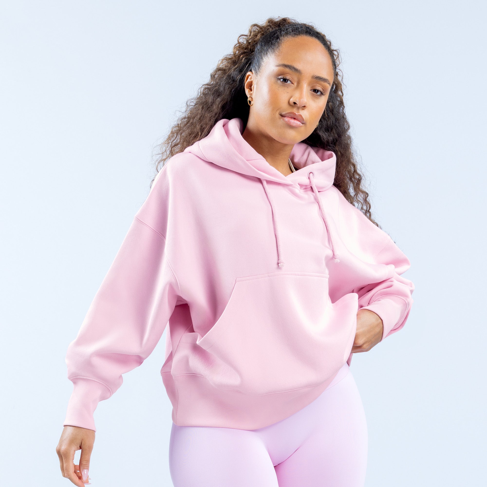 Moletom com Capuz DFYNE Signature Feminino Luz Rosa Rosa | VSZMGR012