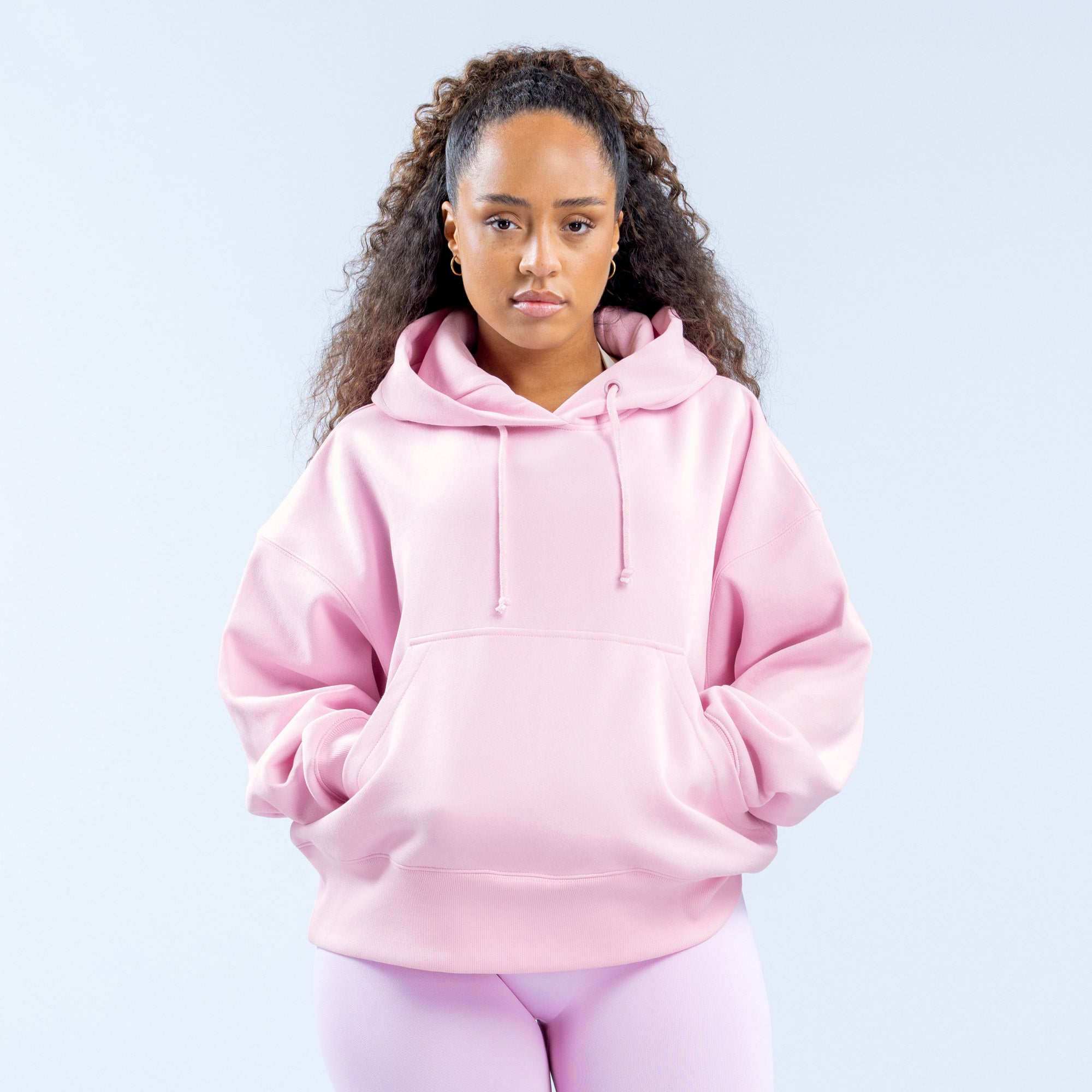 Moletom com Capuz DFYNE Signature Feminino Luz Rosa Rosa | VSZMGR012