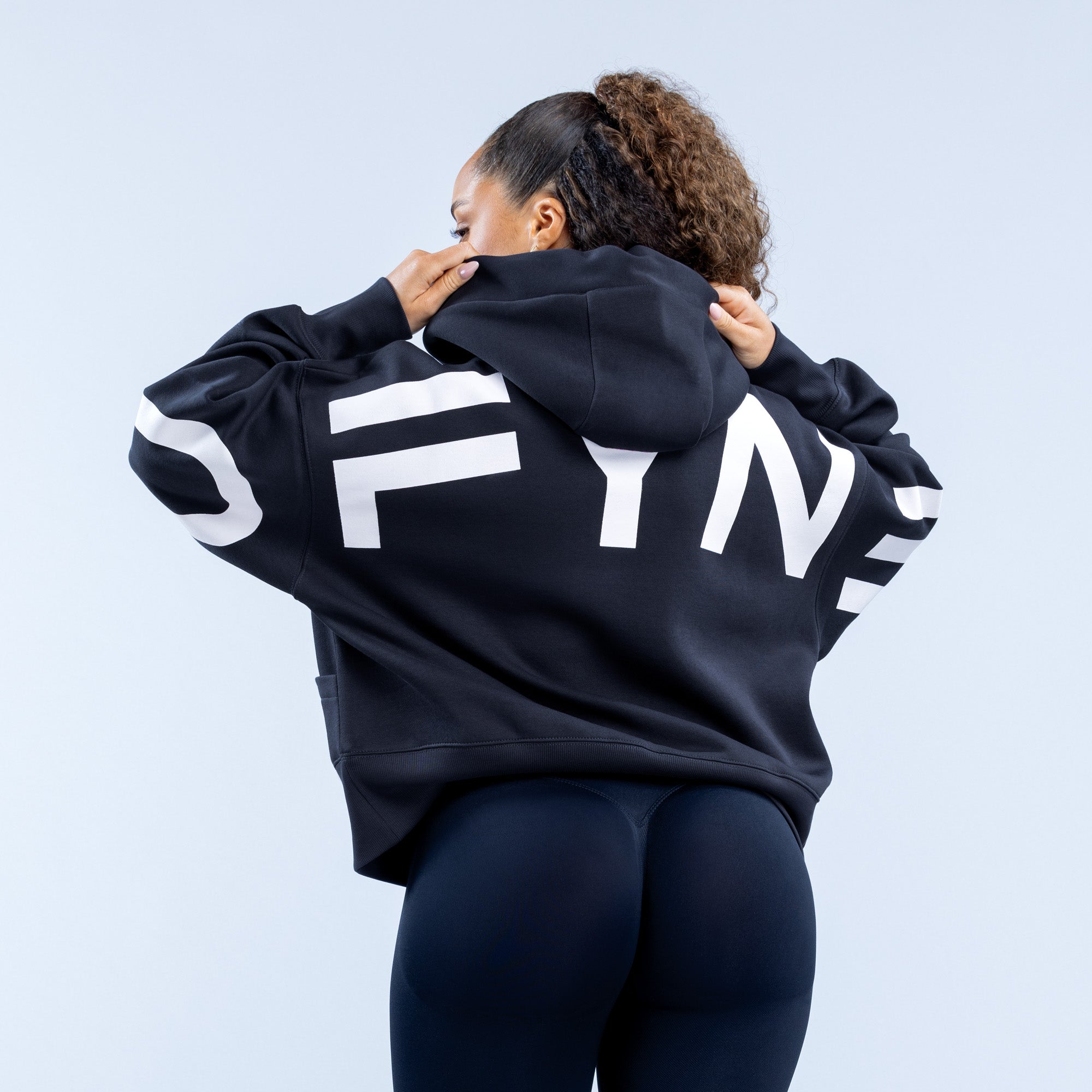 Moletom com Capuz DFYNE Signature Feminino Pretas | VNOUWK490