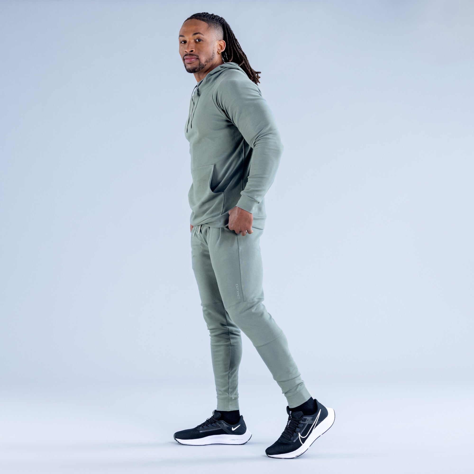 Moletom com Capuz DFYNE Stealth Midweight Masculino Verde Oliva | VTGMCI126