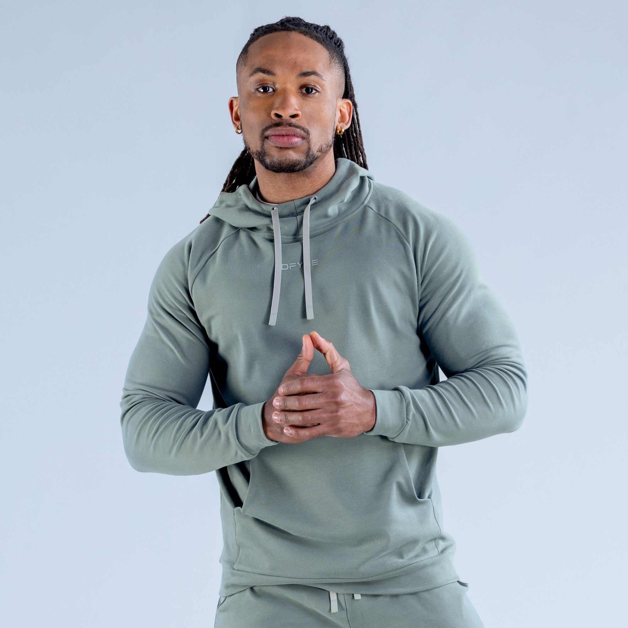 Moletom com Capuz DFYNE Stealth Midweight Masculino Verde Oliva | VTGMCI126