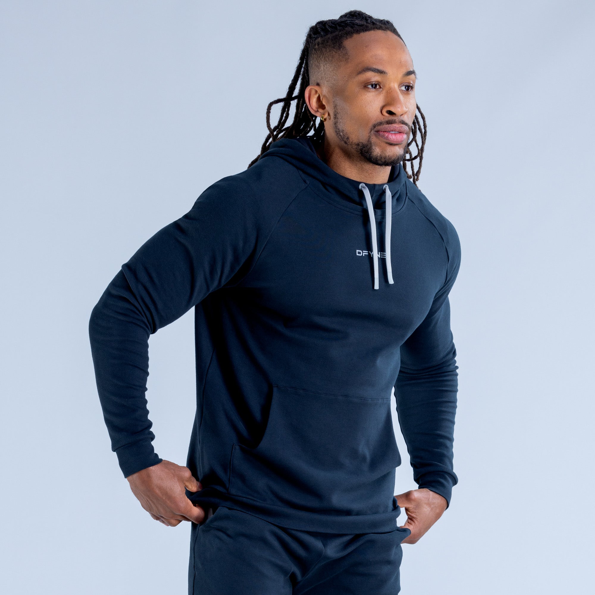 Moletom com Capuz DFYNE Stealth Midweight Masculino Pretas | NWLKVH561