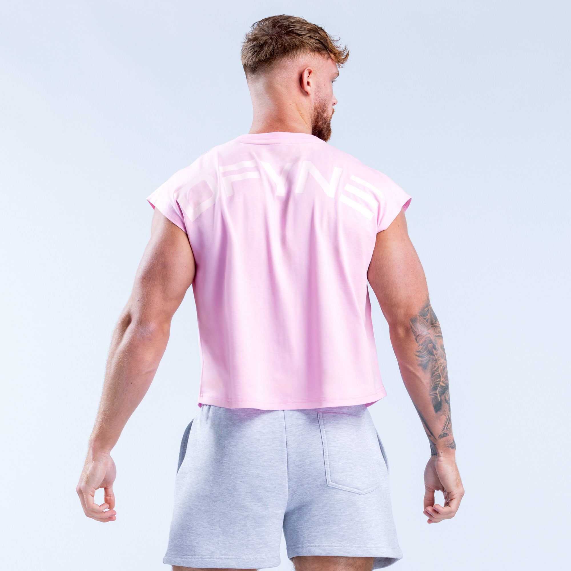 Regata DFYNE Signature Crop Masculino Luz Rosa Rosa | PLZNMW489