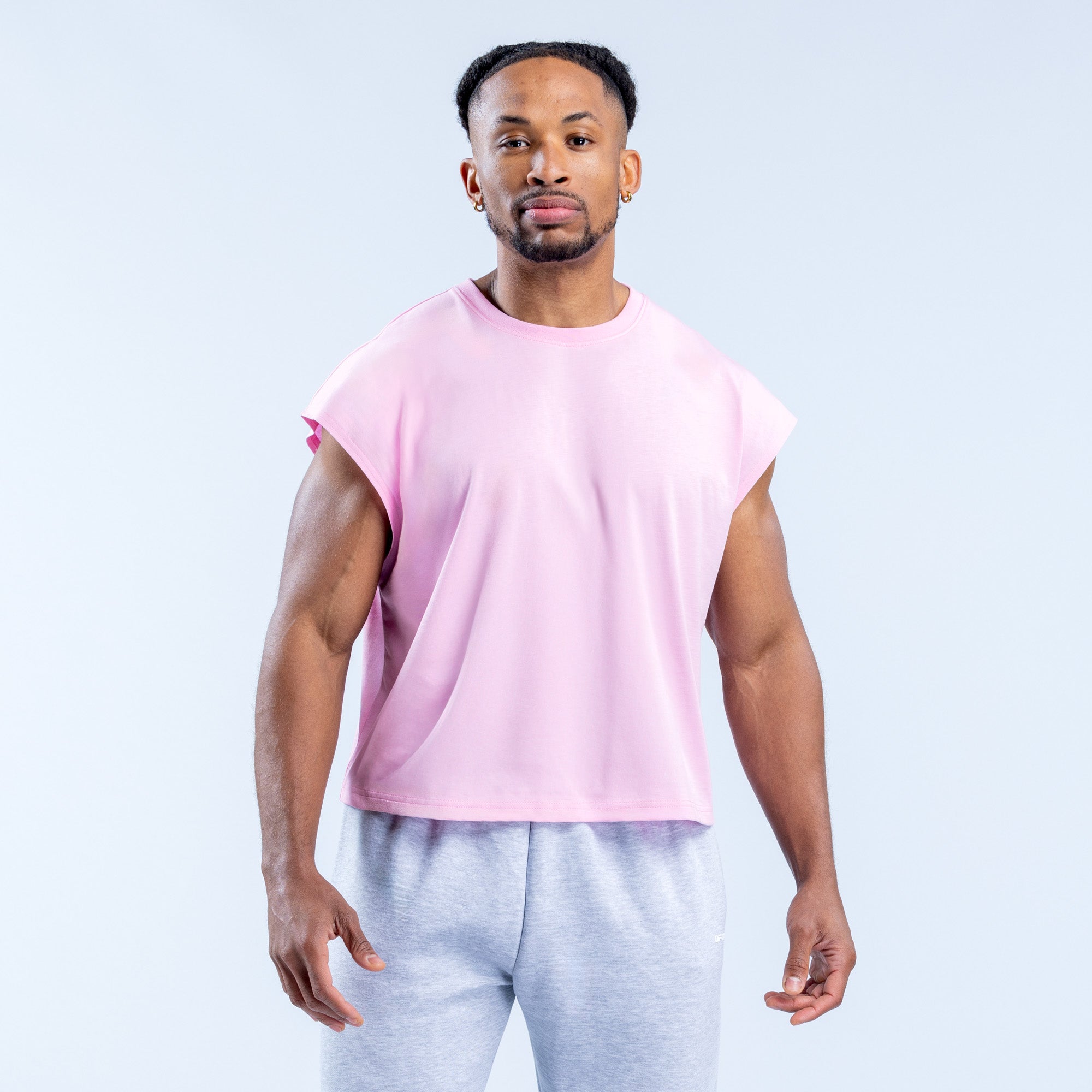 Regata DFYNE Signature Crop Masculino Luz Rosa Rosa | PLZNMW489