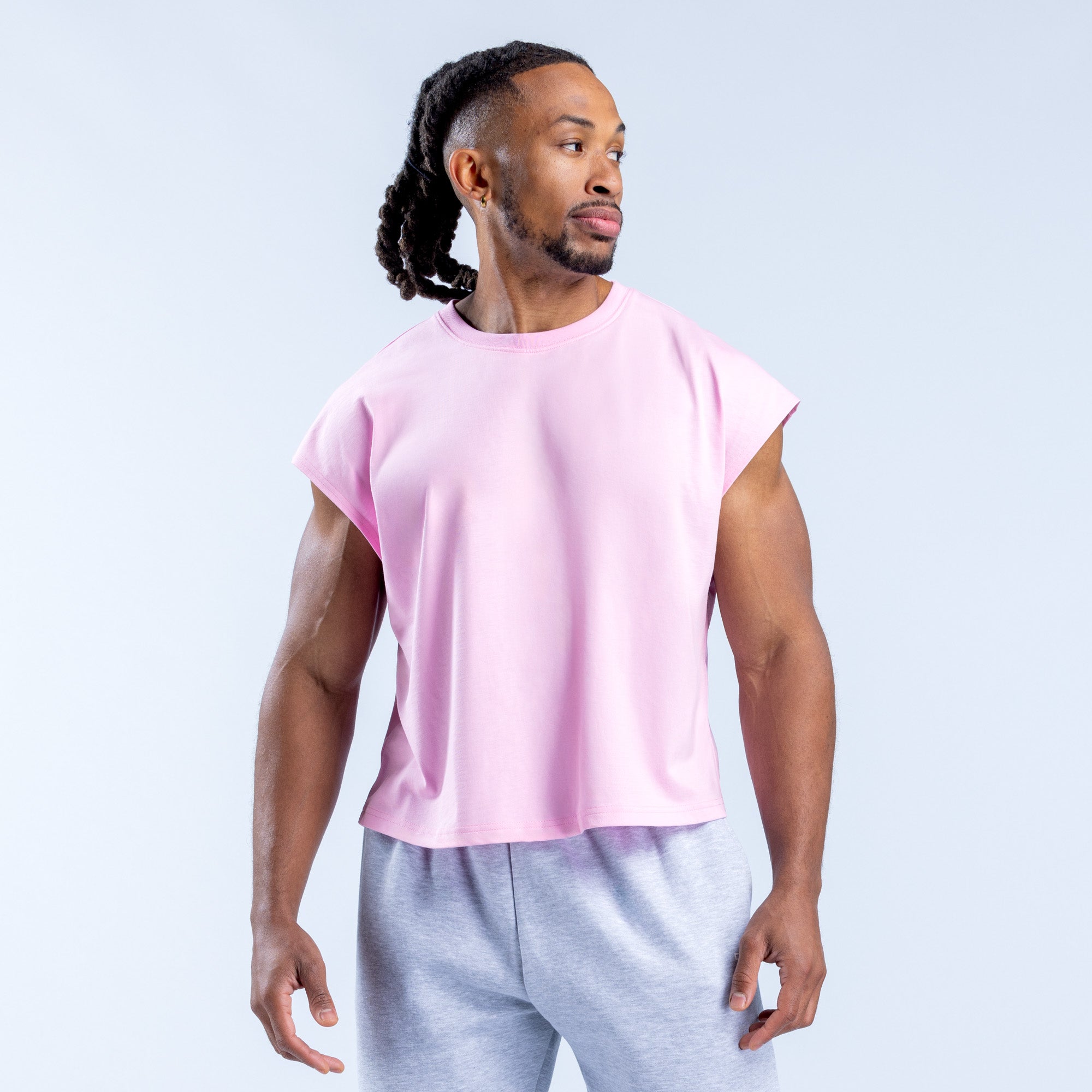 Regata DFYNE Signature Crop Masculino Luz Rosa Rosa | PLZNMW489