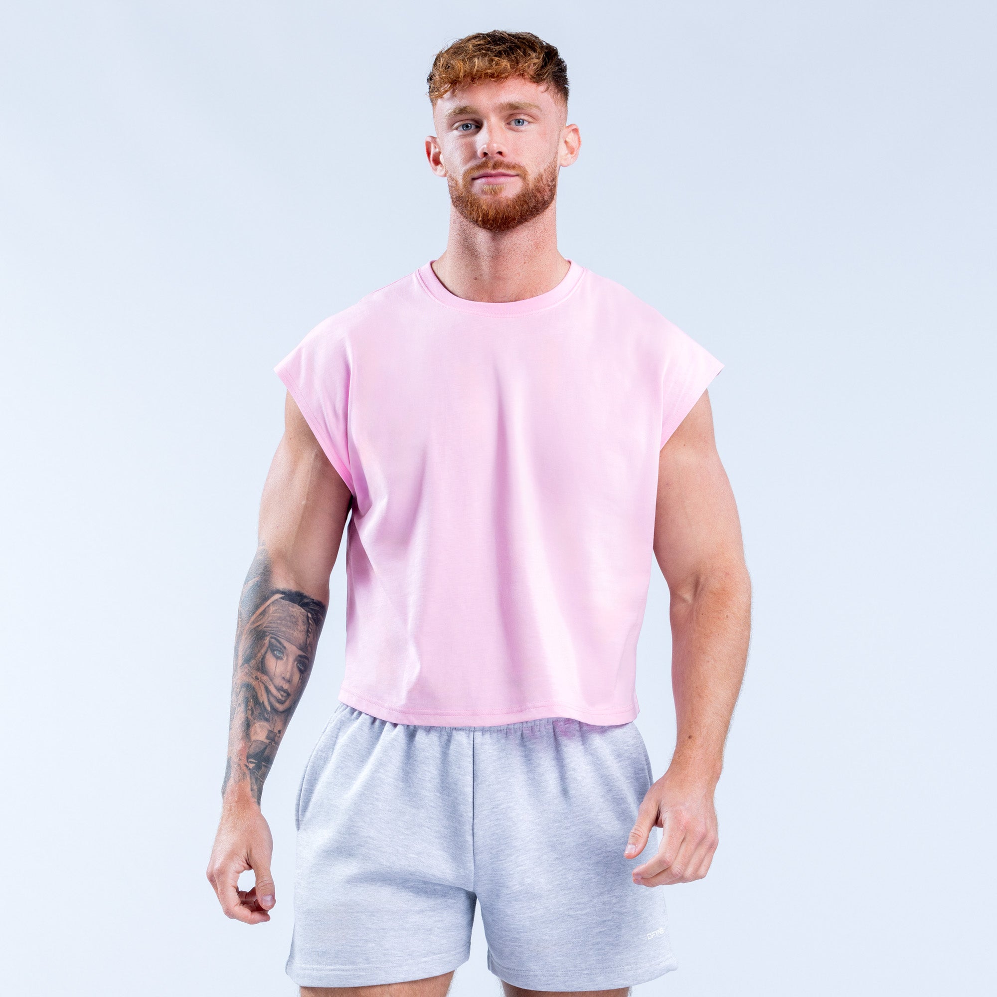 Regata DFYNE Signature Crop Masculino Luz Rosa Rosa | PLZNMW489