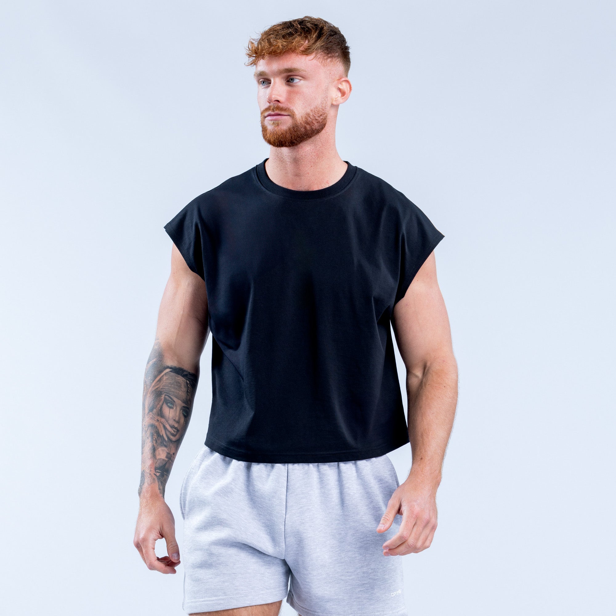 Regata DFYNE Signature Crop Masculino Pretas | ZNCAKW781