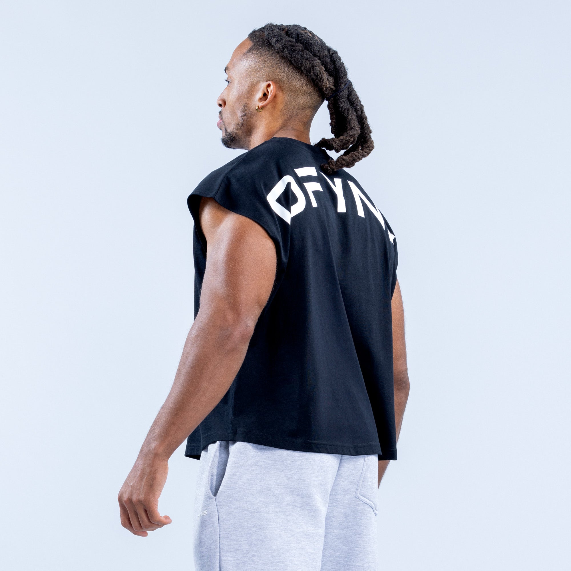 Regata DFYNE Signature Crop Masculino Pretas | ZNCAKW781