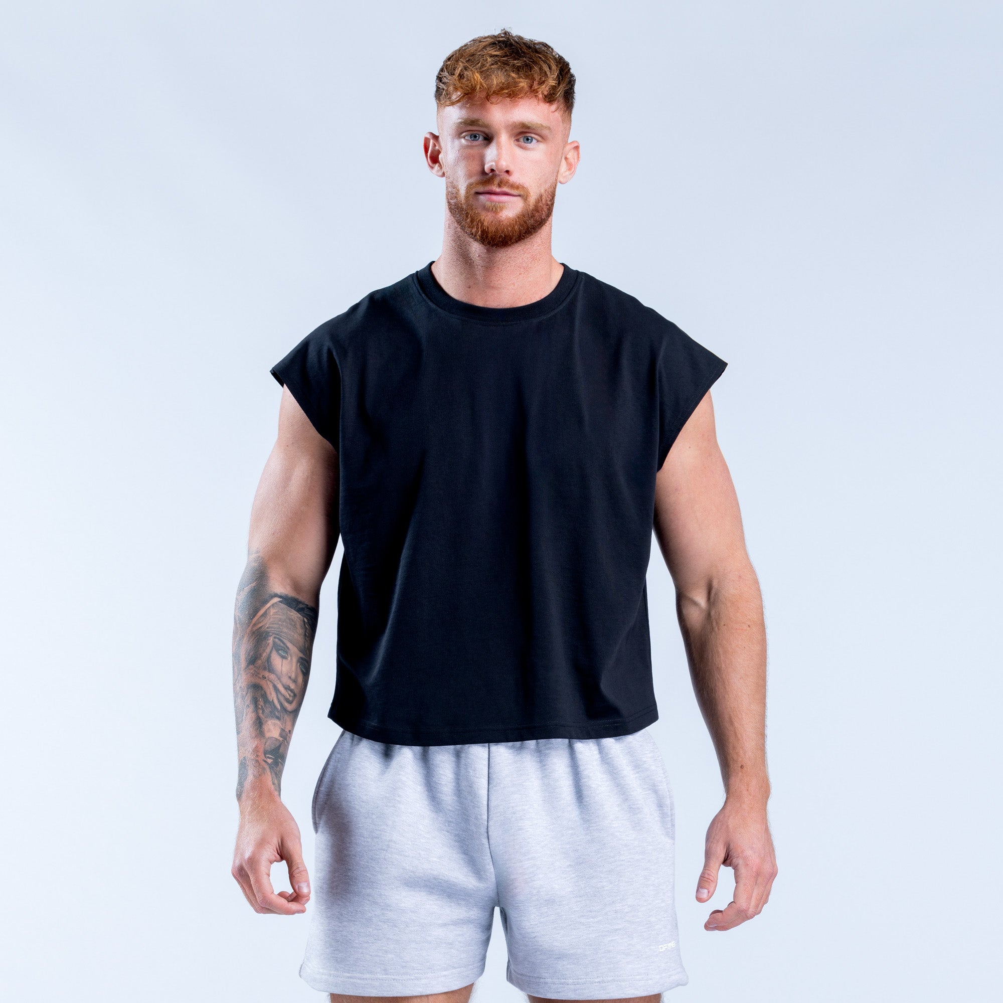 Regata DFYNE Signature Crop Masculino Pretas | ZNCAKW781