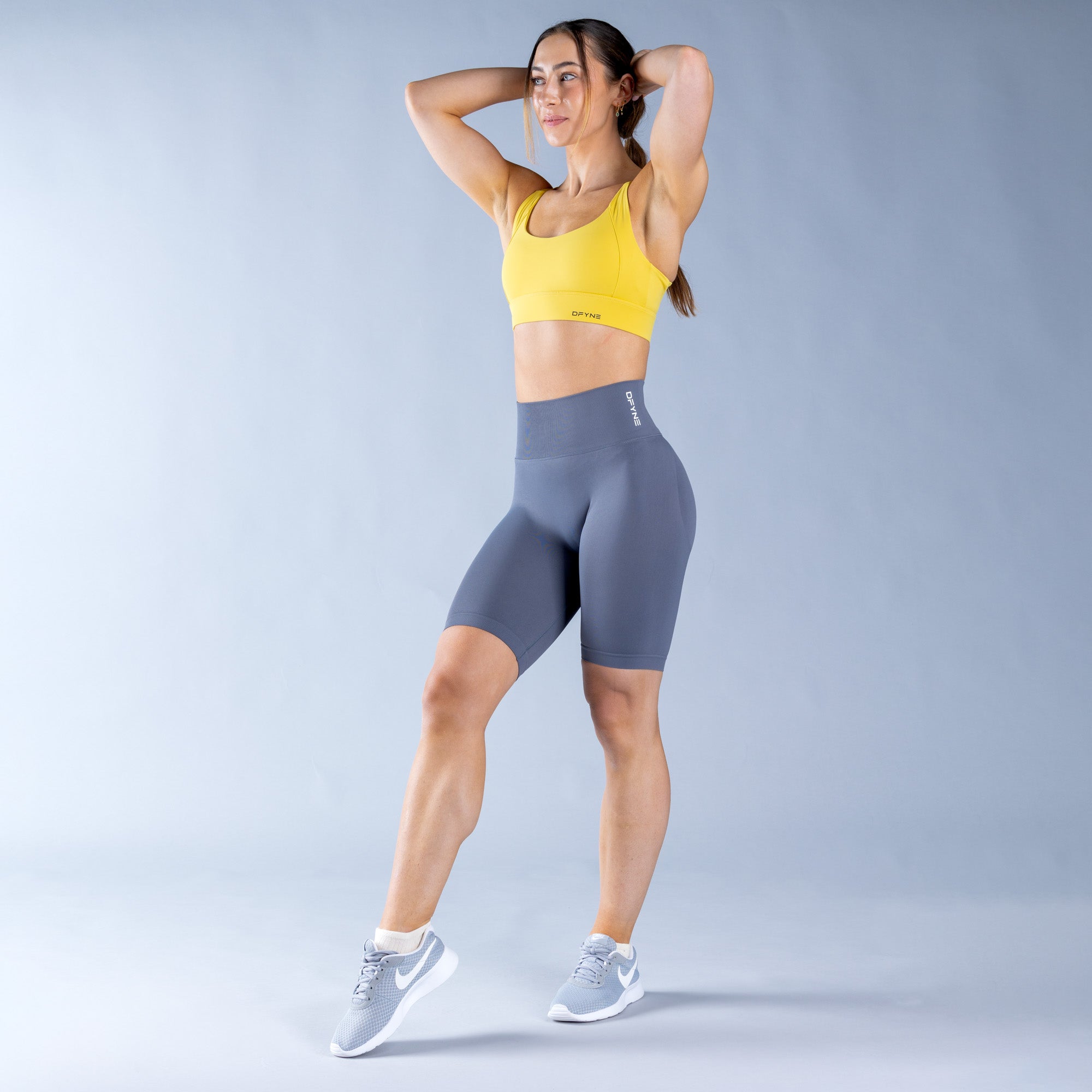 Shorts DFYNE Dynamic Feminino Cinzentas Escuro | CEJGVF386