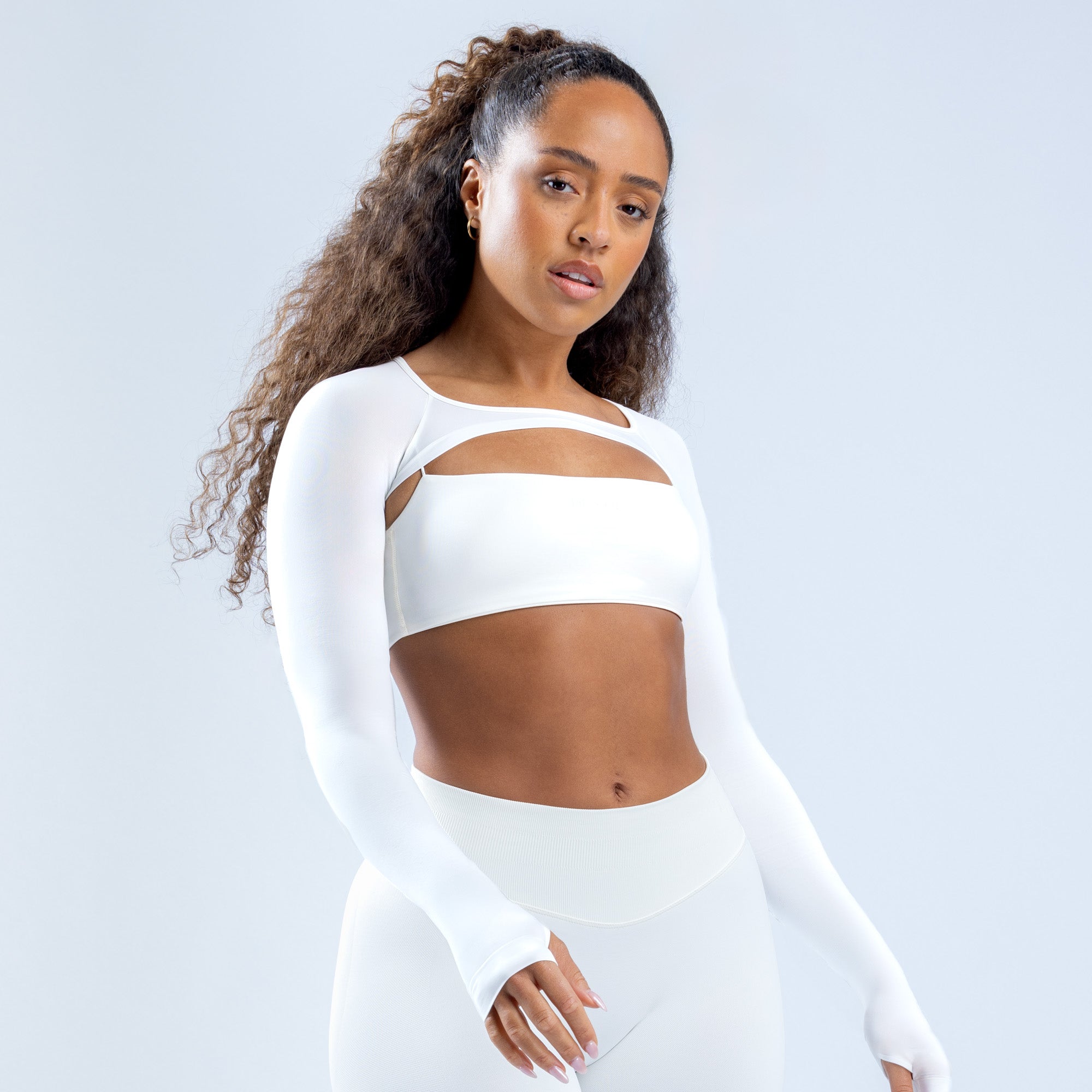 Shrug DFYNE Defy Long Sleeve Feminino Branco | HSULQK120
