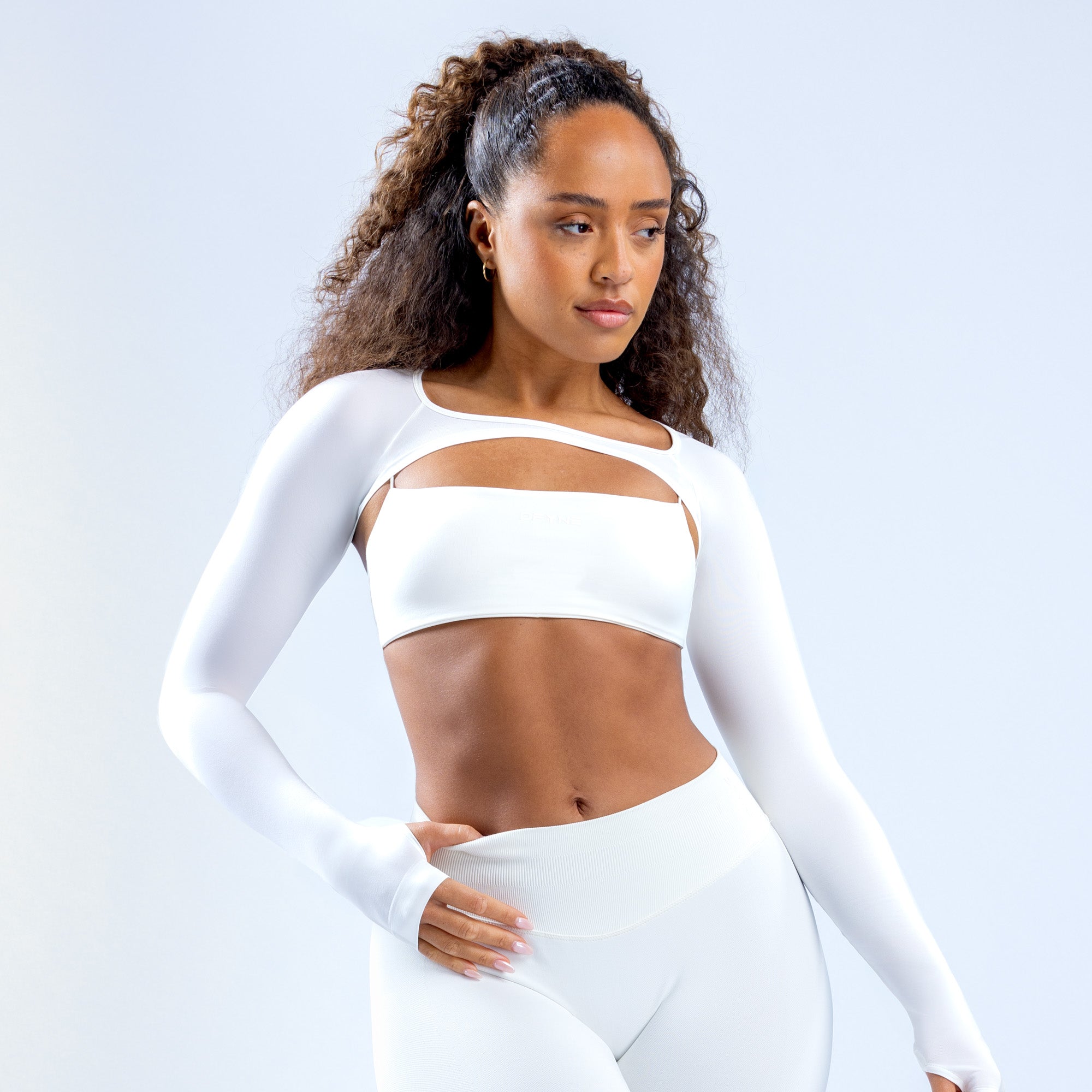 Shrug DFYNE Defy Long Sleeve Feminino Branco | HSULQK120