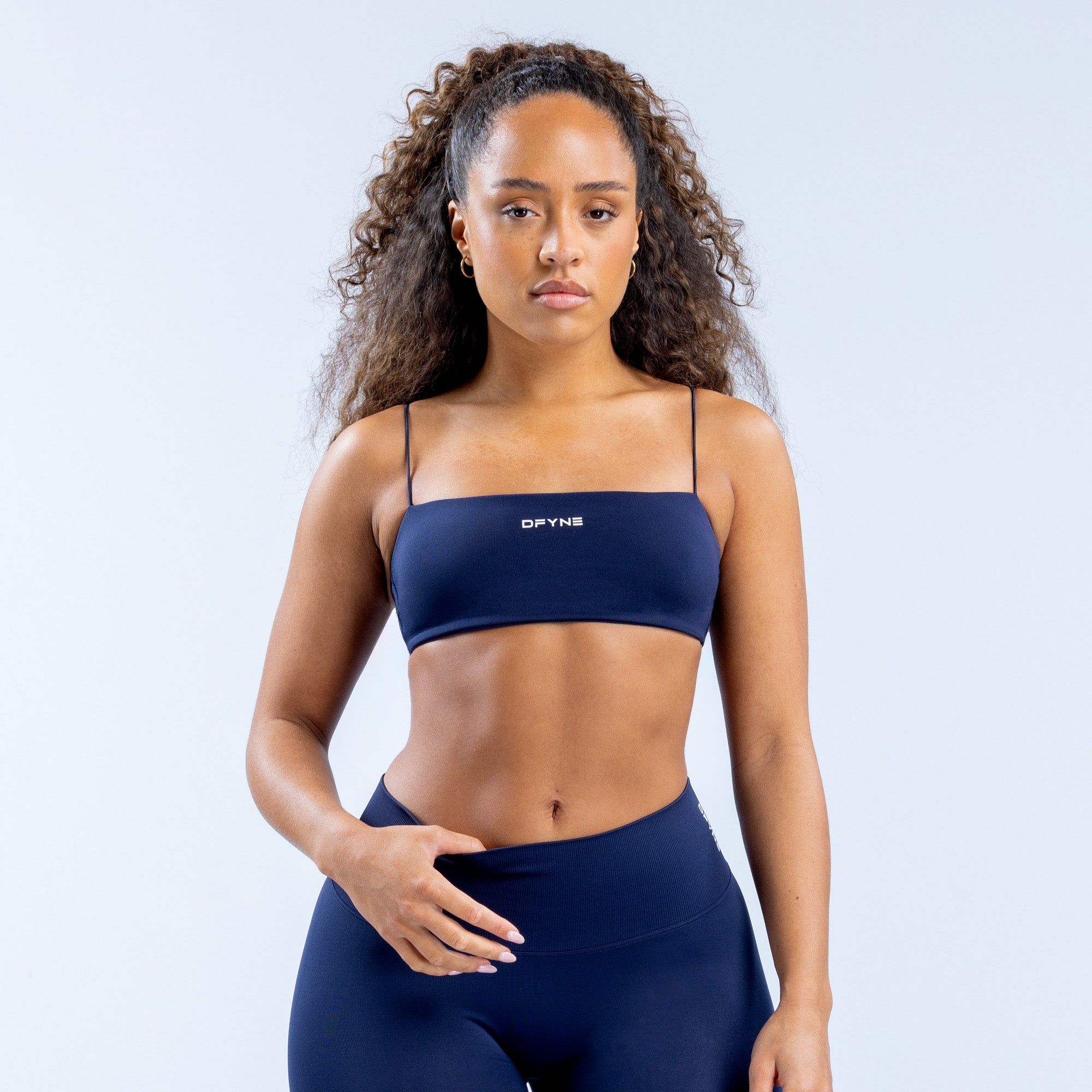 Sutiã Esportivo DFYNE Defy Strappy Feminino Azul Marinho | PTYREZ275