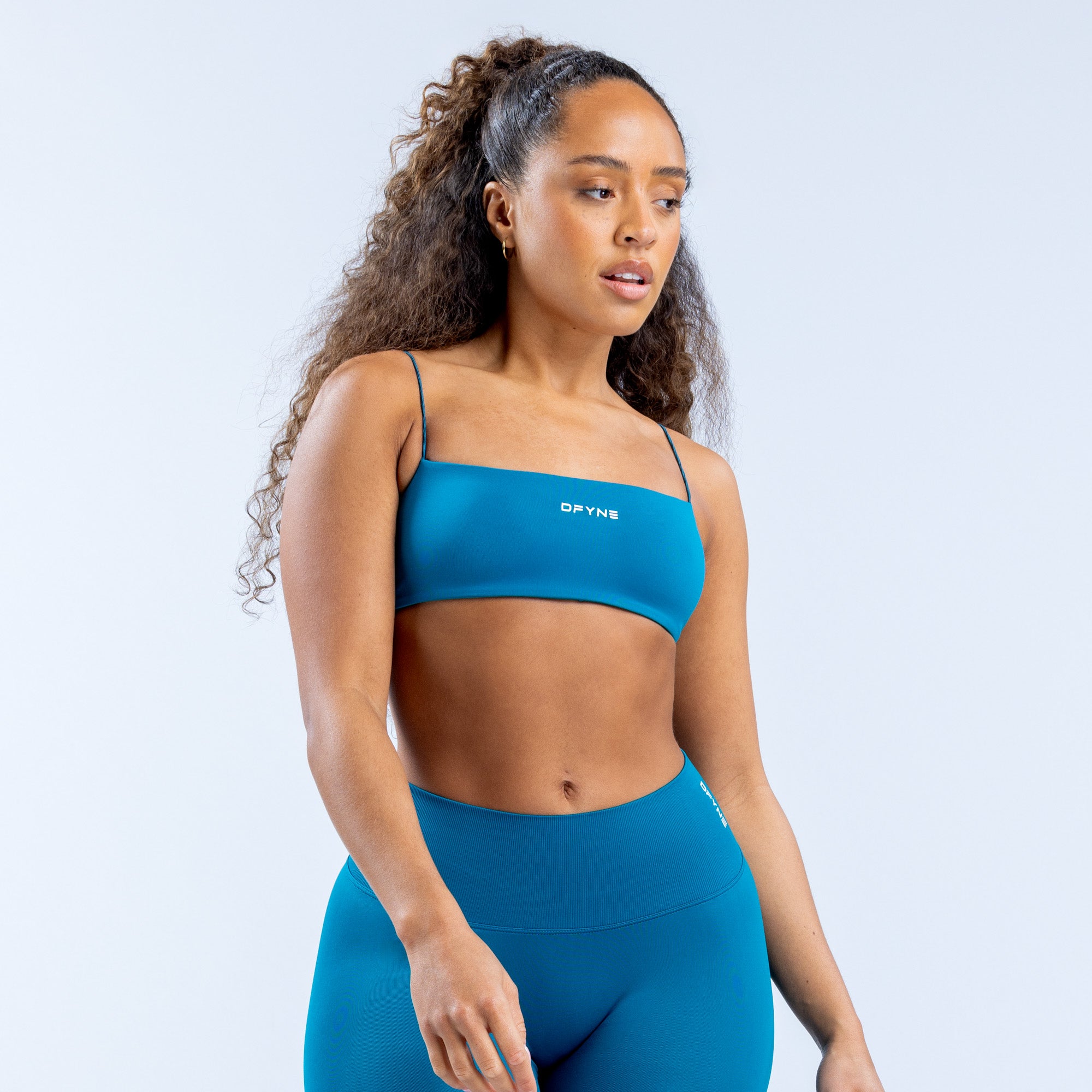 Sutiã Esportivo DFYNE Defy Strappy Feminino Azuis | RUZDMF426