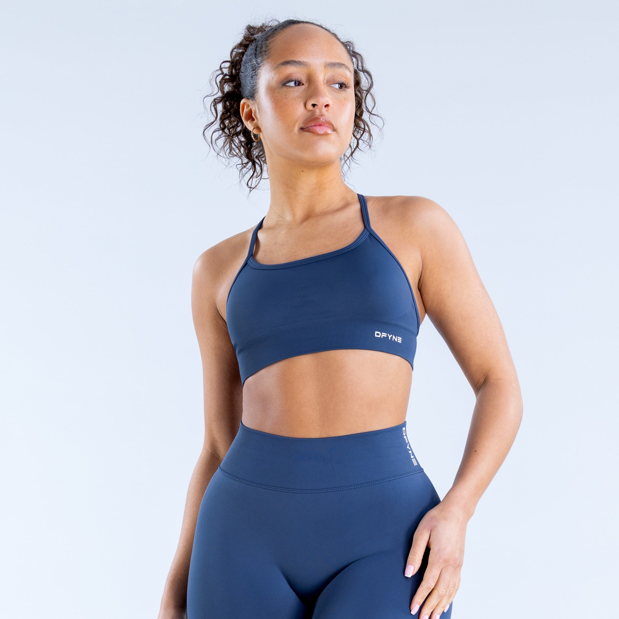 Sutiã Esportivo DFYNE Dynamic Backless Feminino Azuis Escuro | VOIGCU018
