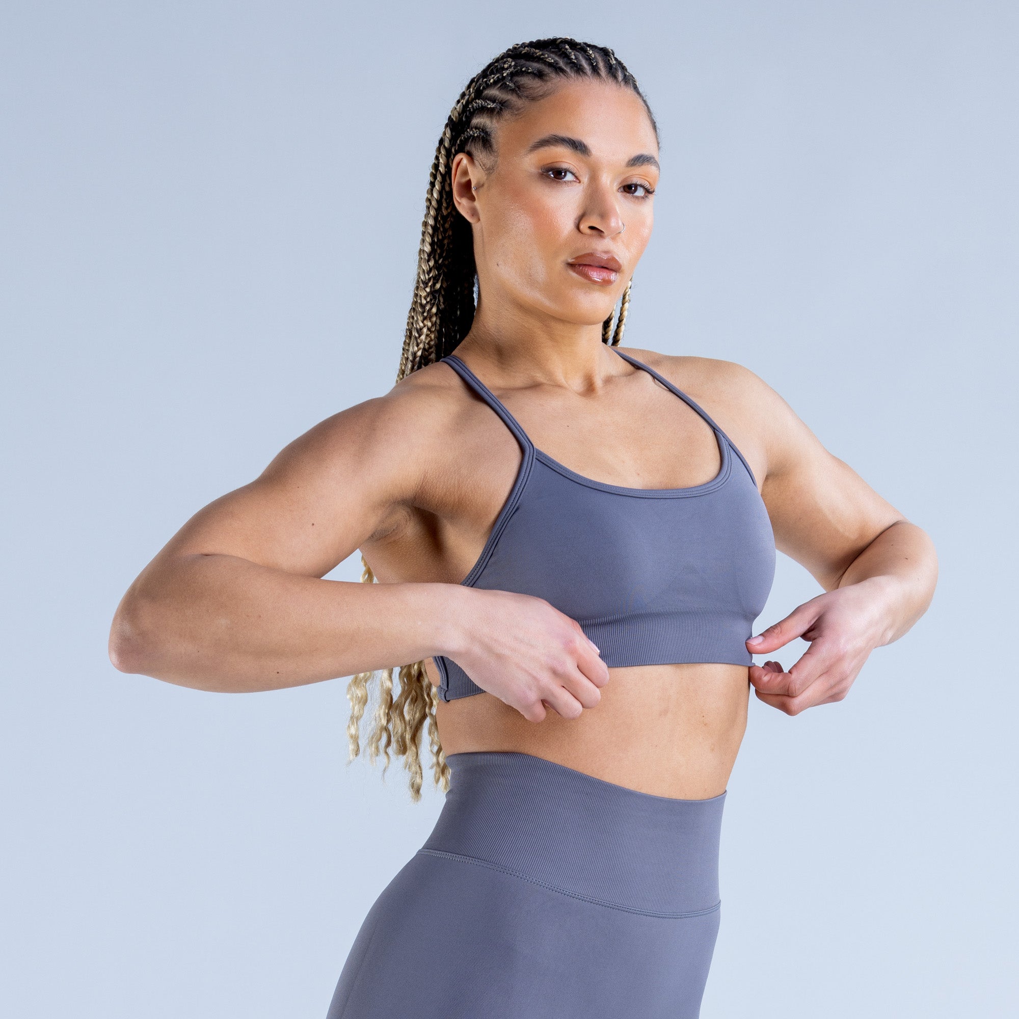 Sutiã Esportivo DFYNE Dynamic Backless Feminino Cinzentas Escuro | EJDMWF578
