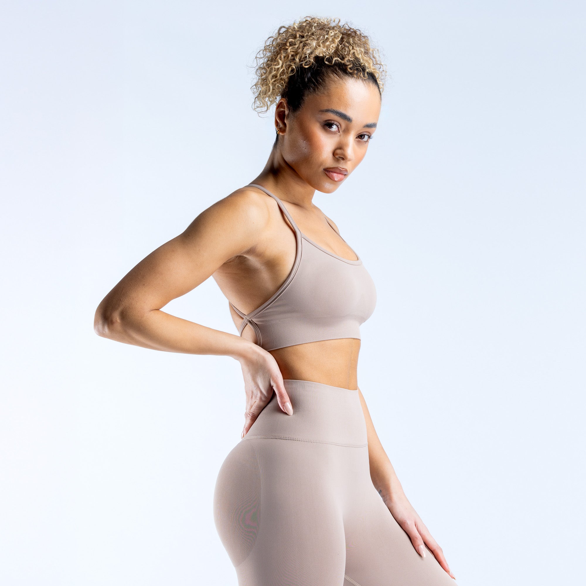 Sutiã Esportivo DFYNE Dynamic Backless Feminino Bege | MRJXSQ718