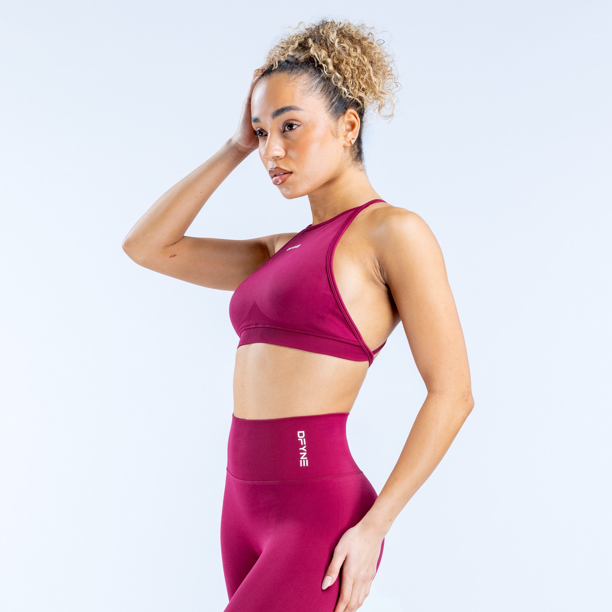Sutiã Esportivo DFYNE Dynamic High Neck Backless Feminino Fucsia | UZYNVK081