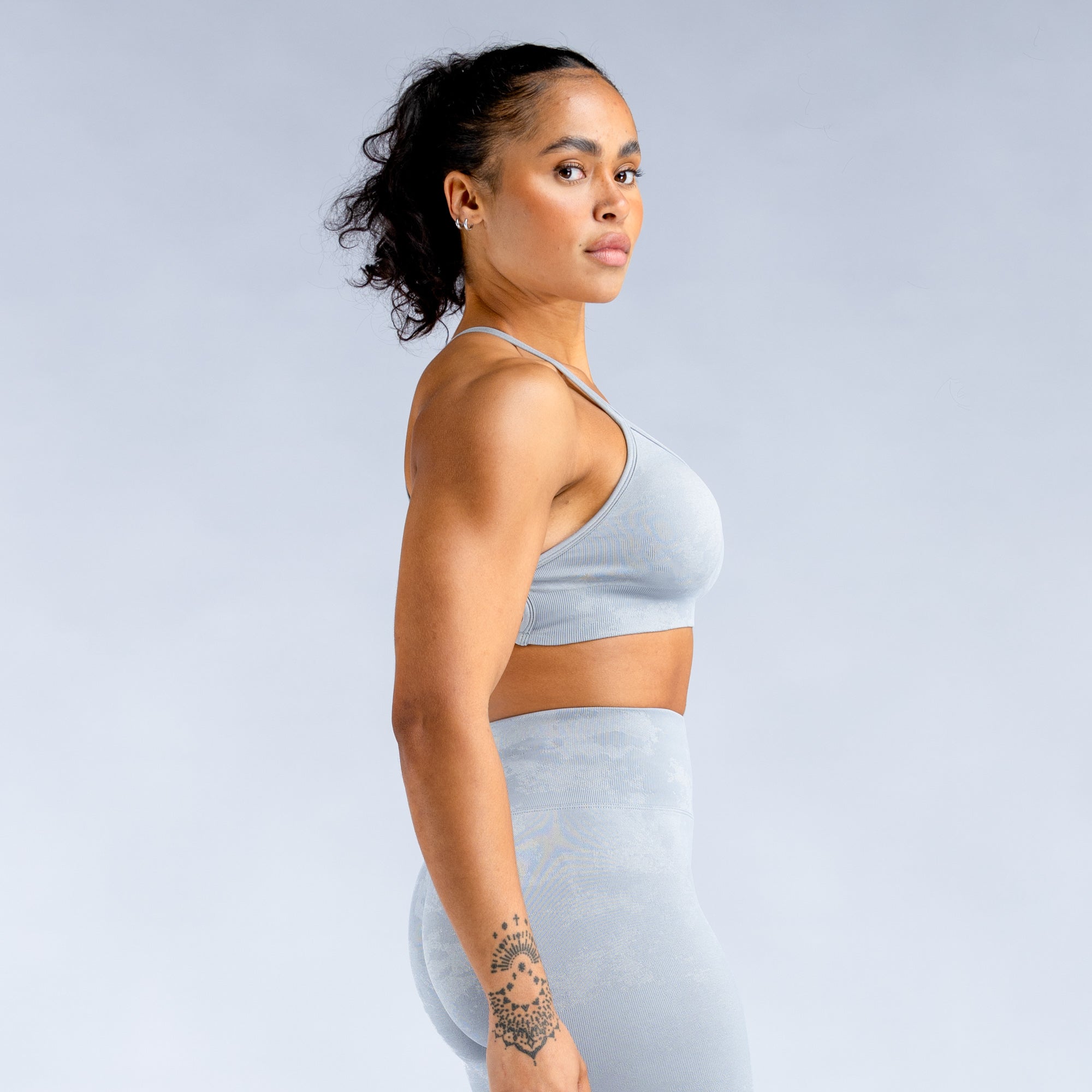 Sutiã Esportivo DFYNE Dynamic Mist Backless Feminino Luz Cinzentas Branco | FECJNW349