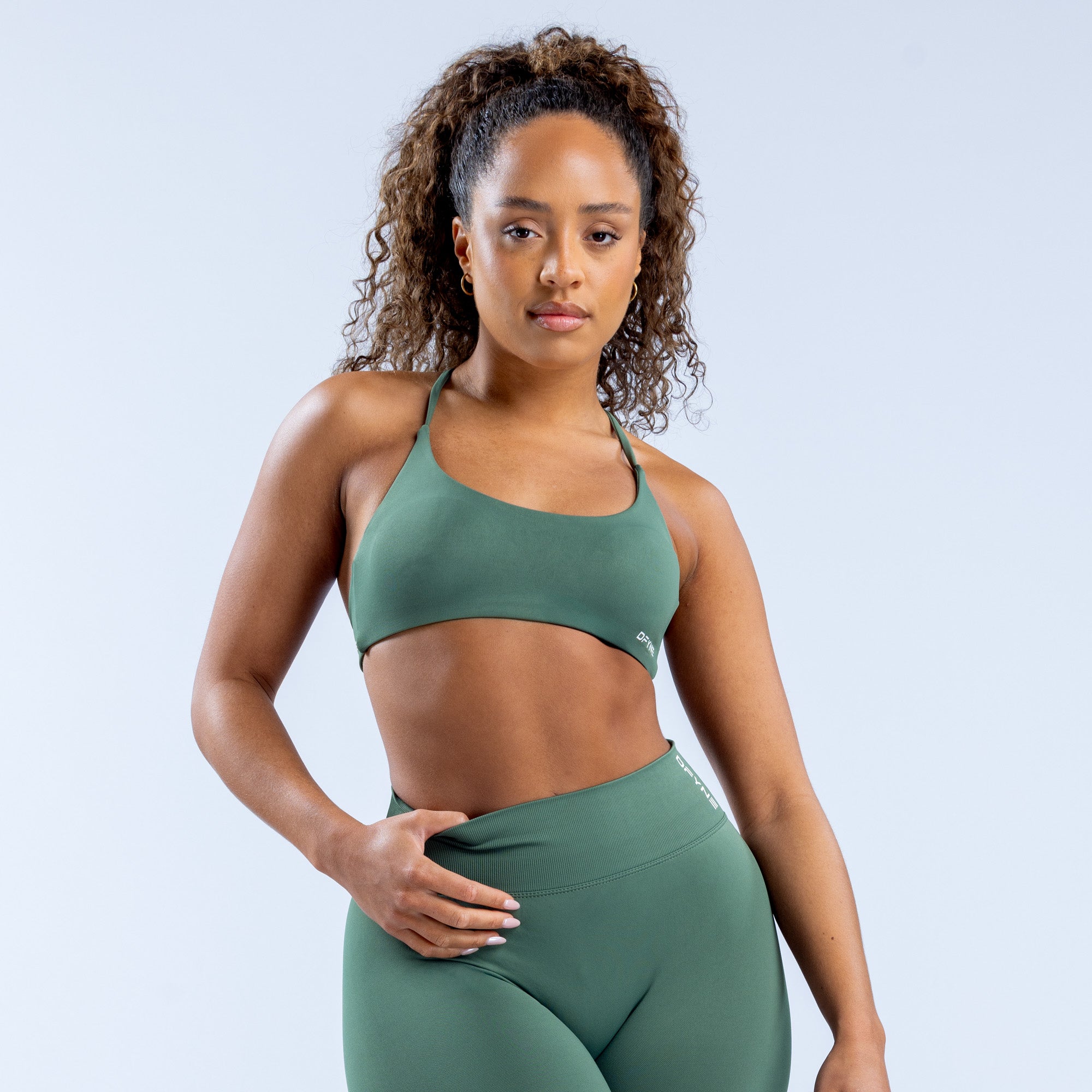 Sutiã Esportivo DFYNE Dynamic Twist Back Feminino Verdes | UMOLHX915