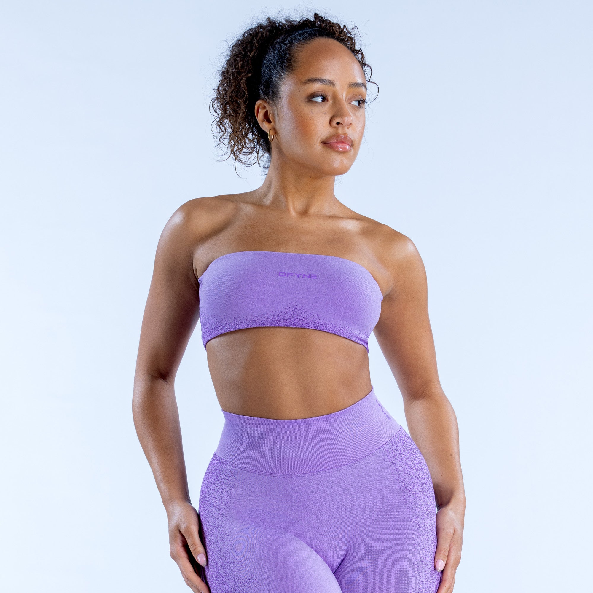 Sutiã Esportivo DFYNE Ignite Bandeau Feminino Roxo | RDKWQH534
