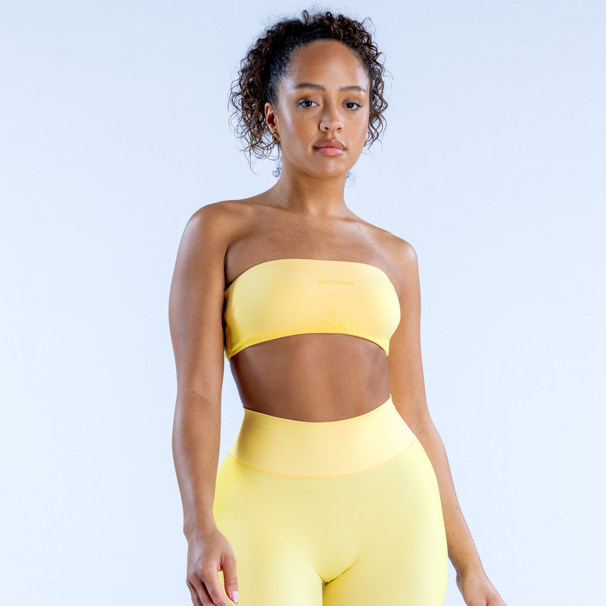 Sutiã Esportivo DFYNE Ignite Bandeau Feminino Limão | QGSFOD951