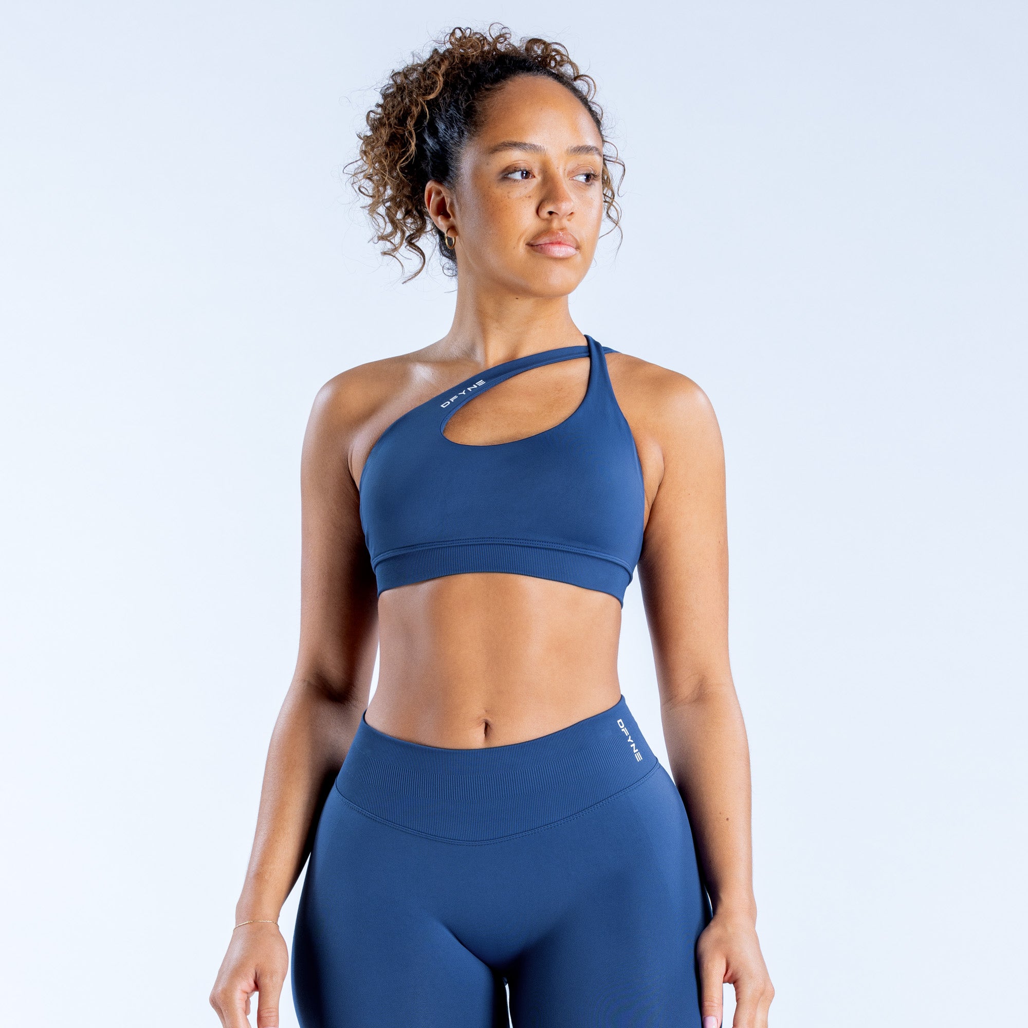 Sutiã Esportivo DFYNE Impact Asymmetric Feminino Azul Marinho | WRXZBU385