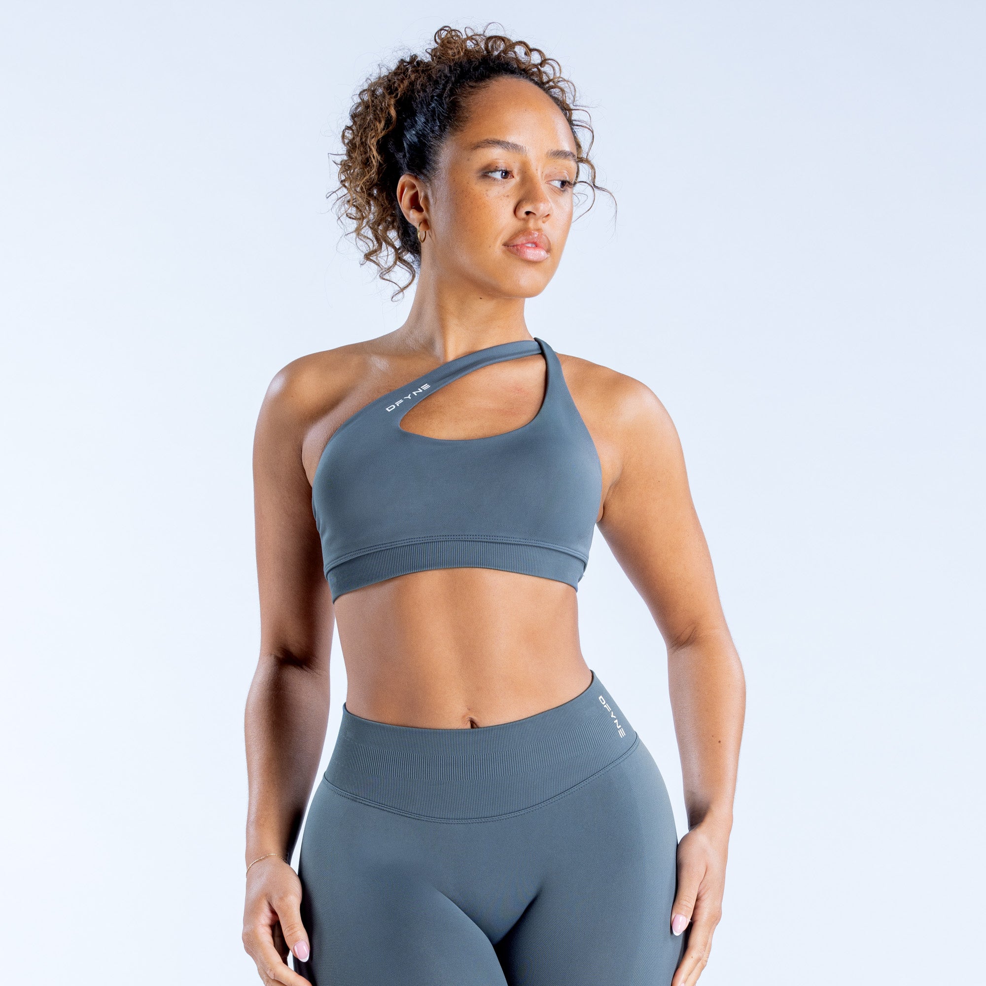 Sutiã Esportivo DFYNE Impact Asymmetric Feminino Cinzentas | AEJHFS631