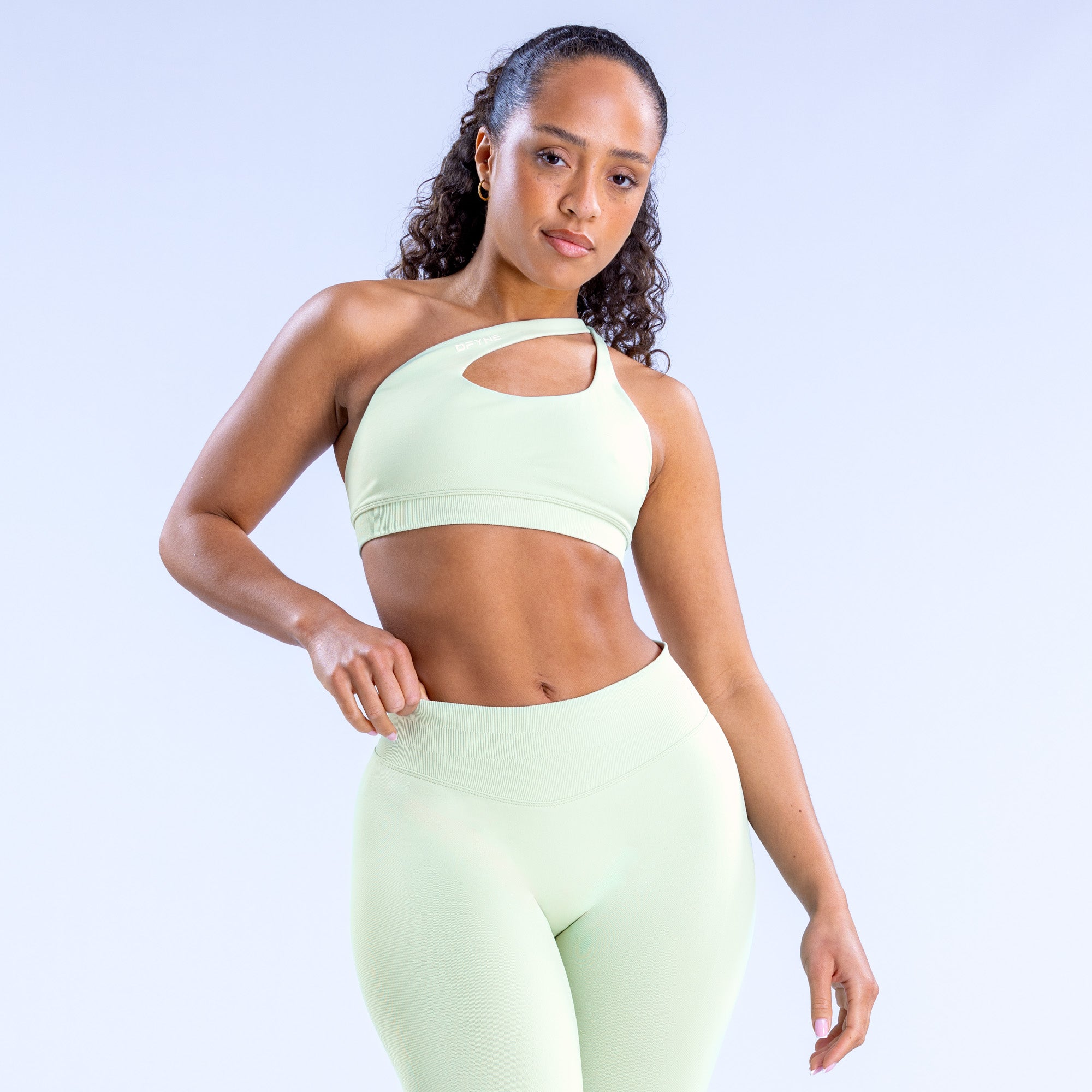 Sutiã Esportivo DFYNE Impact Asymmetric Feminino Verdes | WESKXJ413