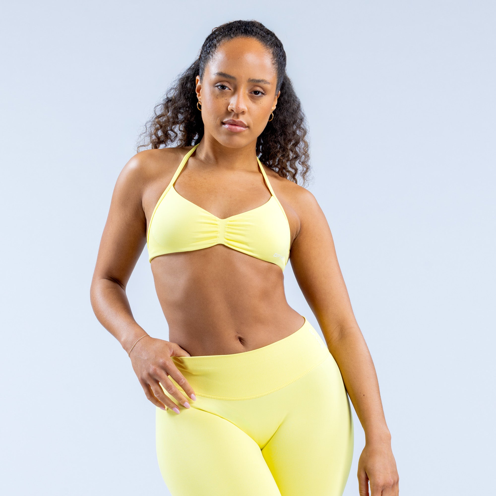 Sutiã Esportivo DFYNE Impact Strappy Feminino Amarelas | JXMFYO789