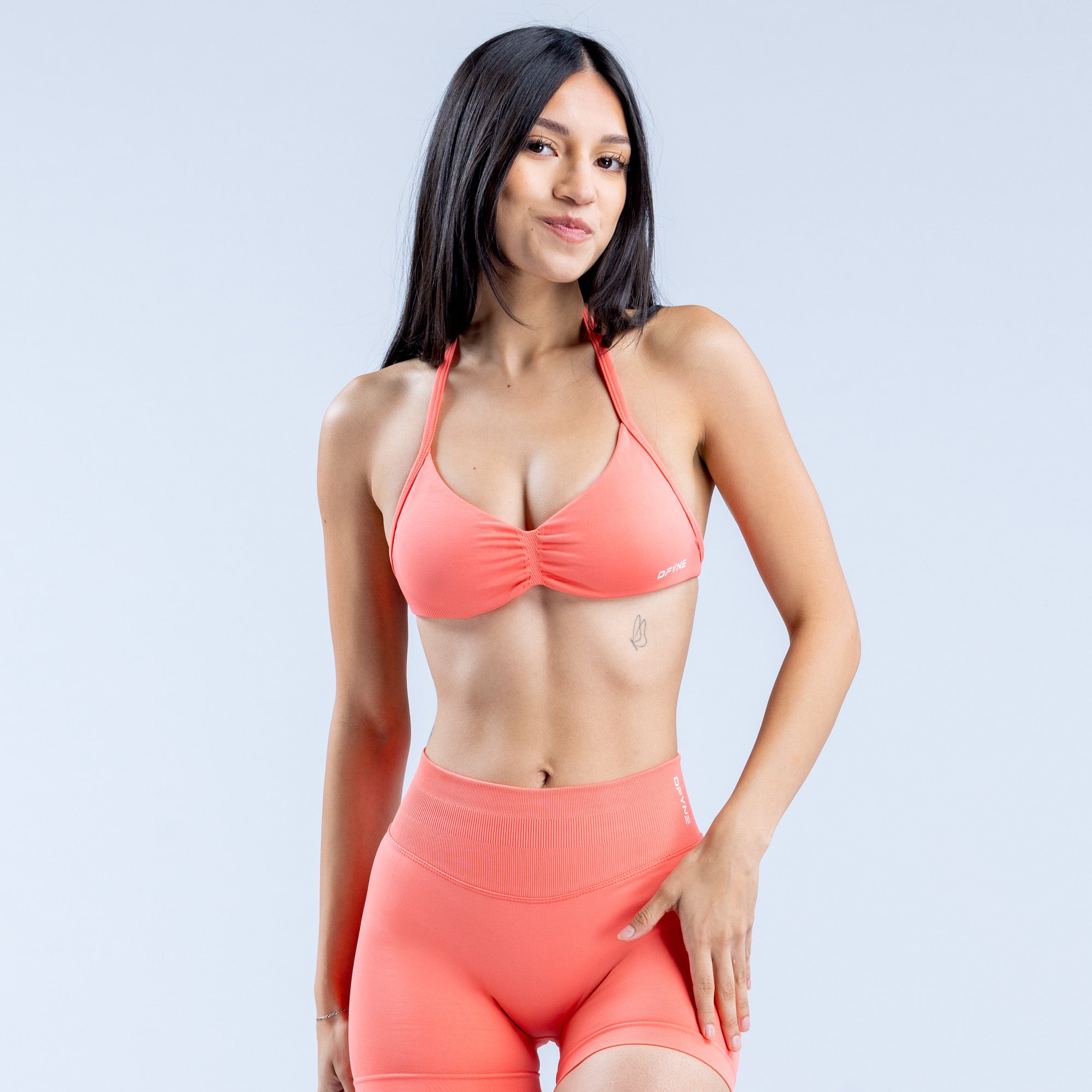 Sutiã Esportivo DFYNE Impact Strappy Feminino Coral | AVXOPC967