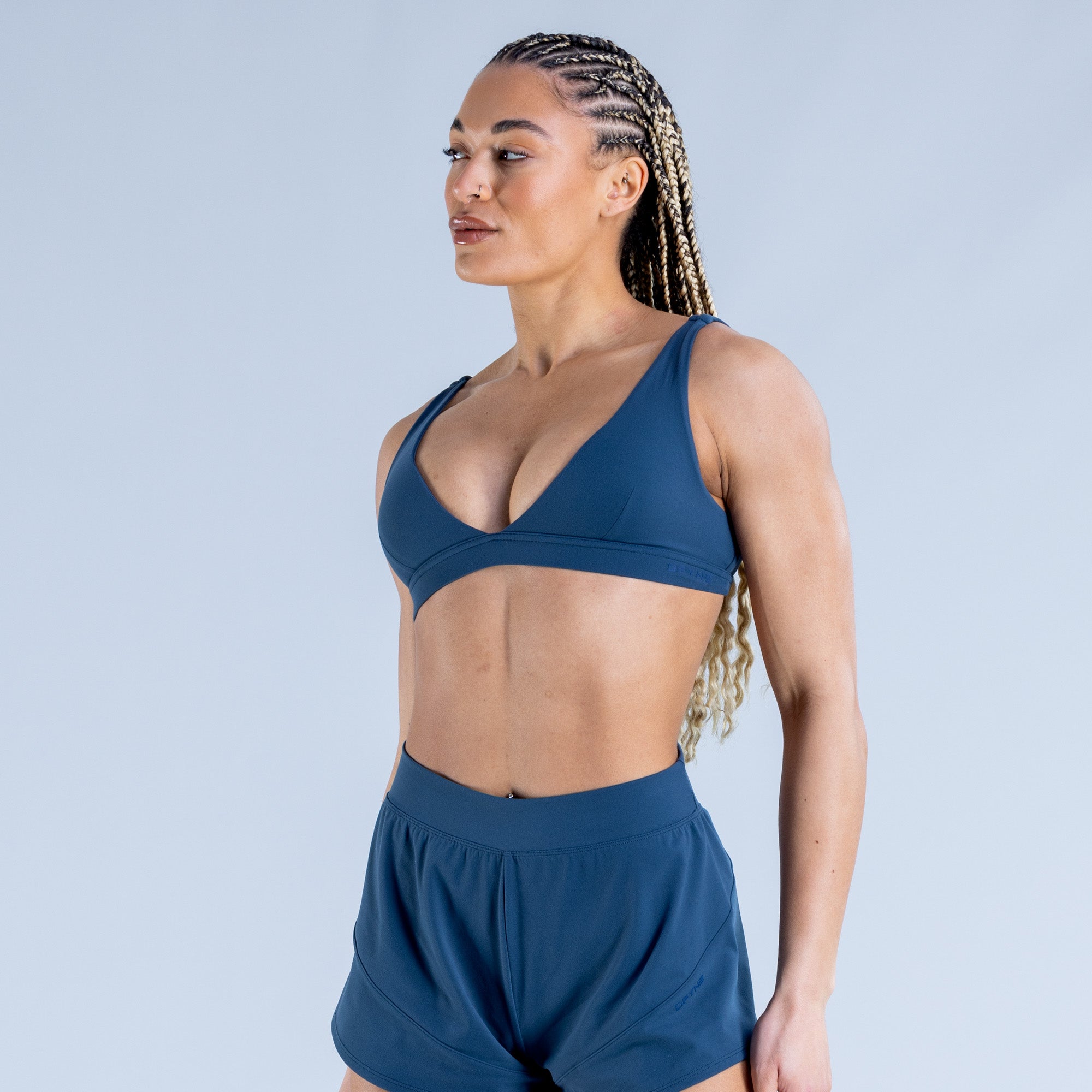 Sutiã Esportivo DFYNE Origin Minimal Feminino Azuis | QYCBAM837