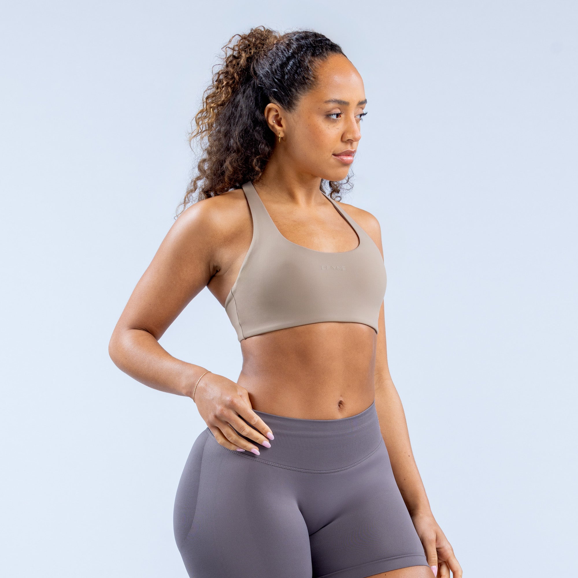 Sutiã Esportivo DFYNE Origin Racer Back Feminino Caqui | SOQZTM392