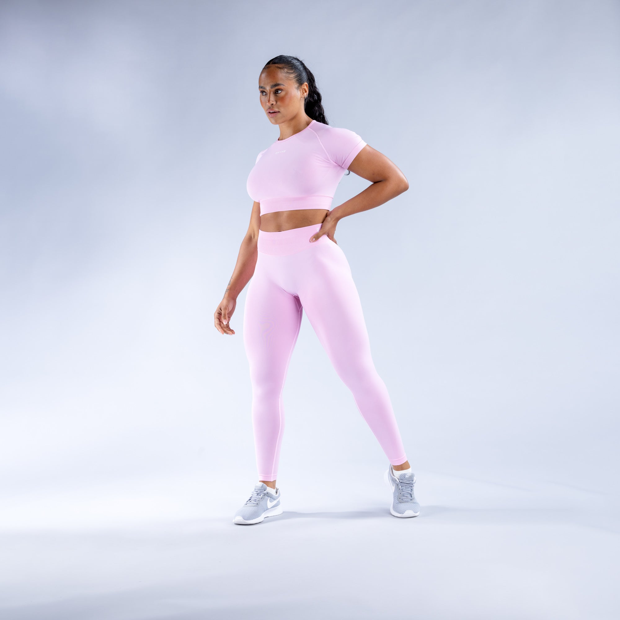 Top DFYNE Impact Crop Feminino Luz Rosa Rosa | EJKCUA371