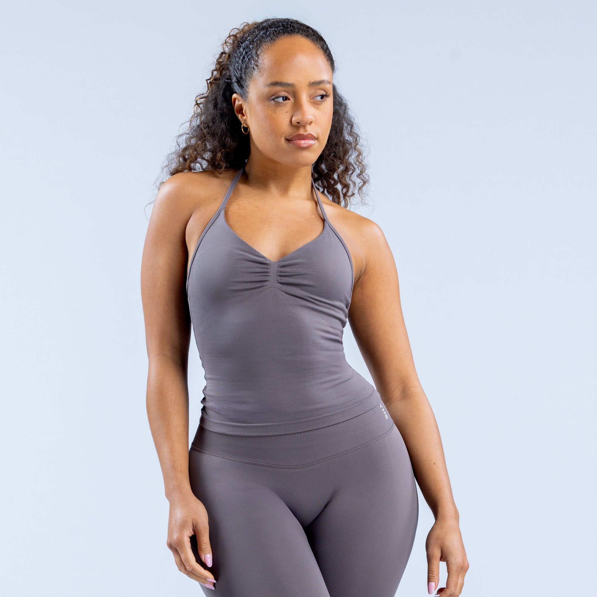 Top DFYNE Impact Longline Strappy Feminino Roxo | JVZWQE495