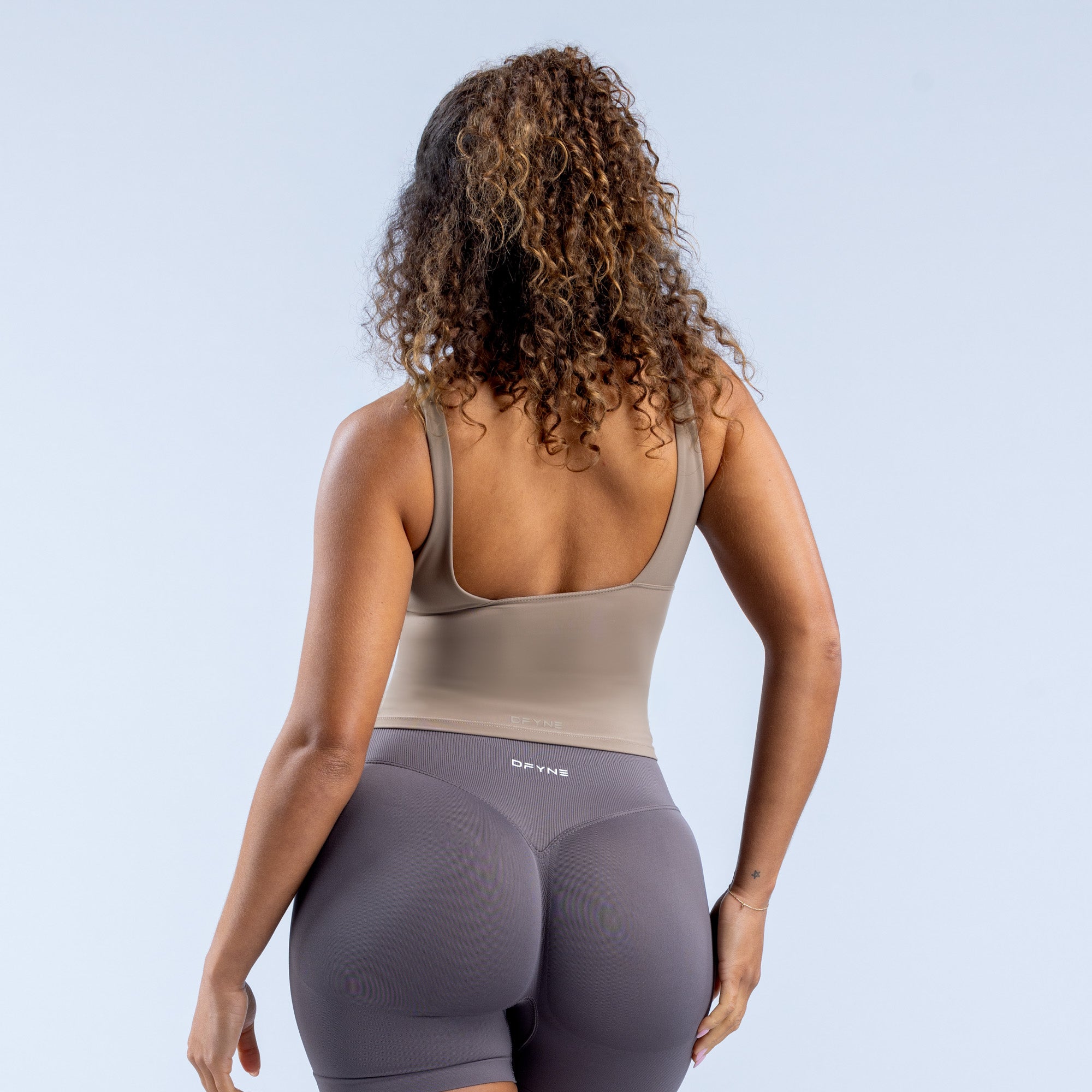 Top DFYNE Origin Minimal Sports Feminino Caqui | IDCTNA265